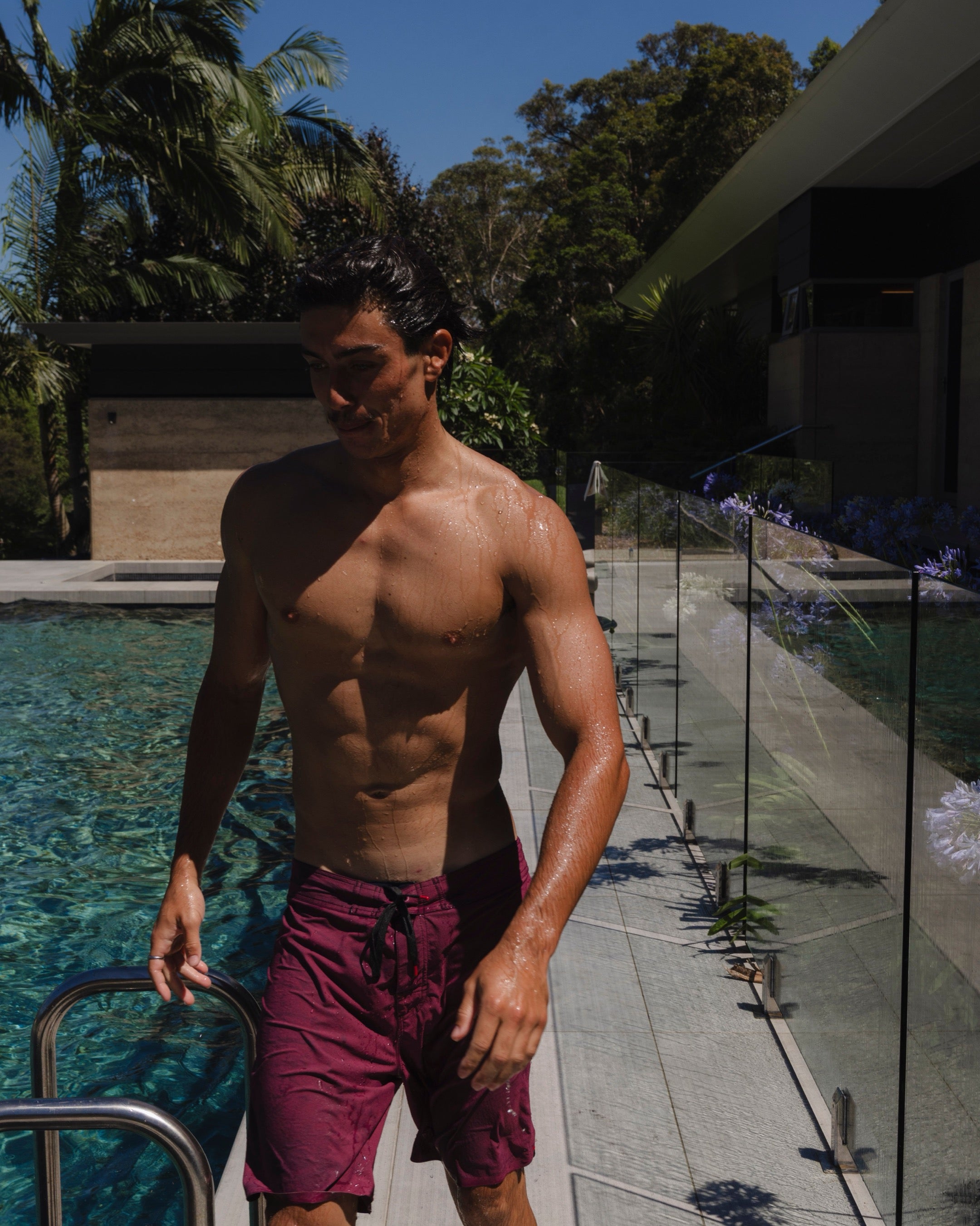 Shore Premium Surf Trunk Maroon