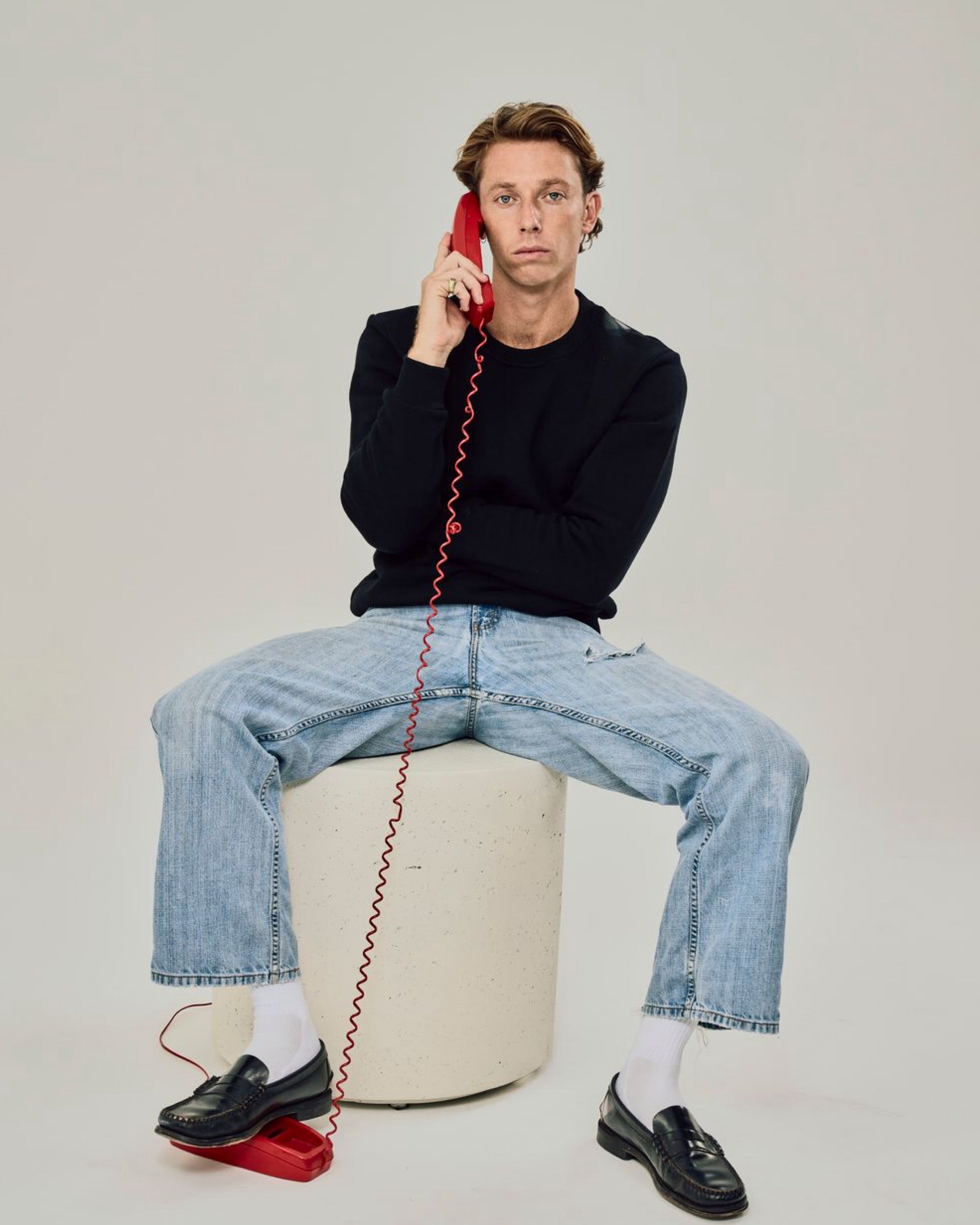 Aspen Heavy Crew Sweater Black