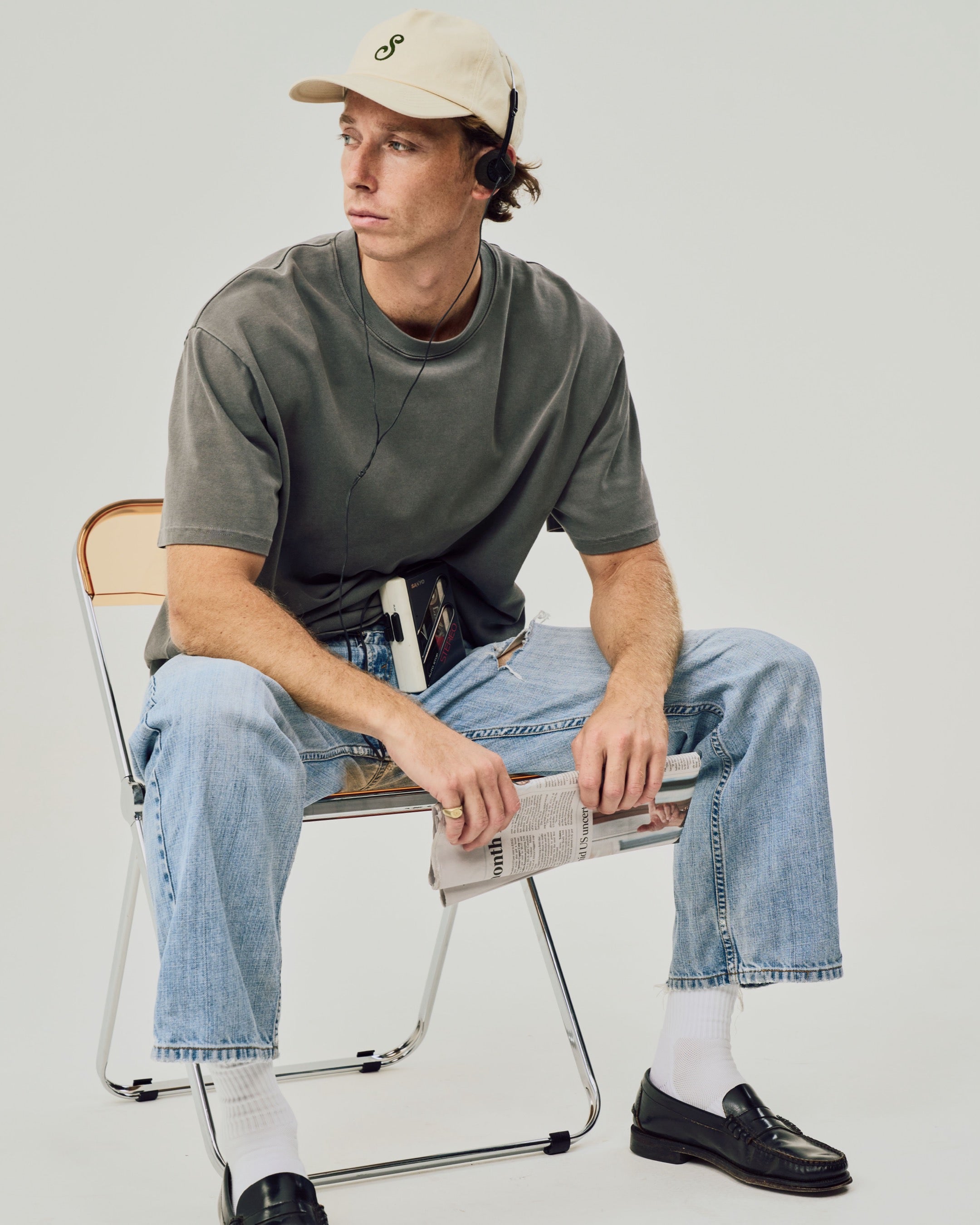 Austin Oversized Tee Charcoal