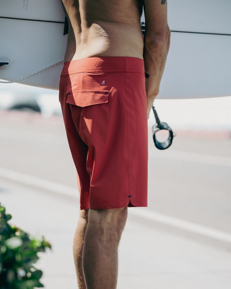 Shore Premium Surf Trunk Red