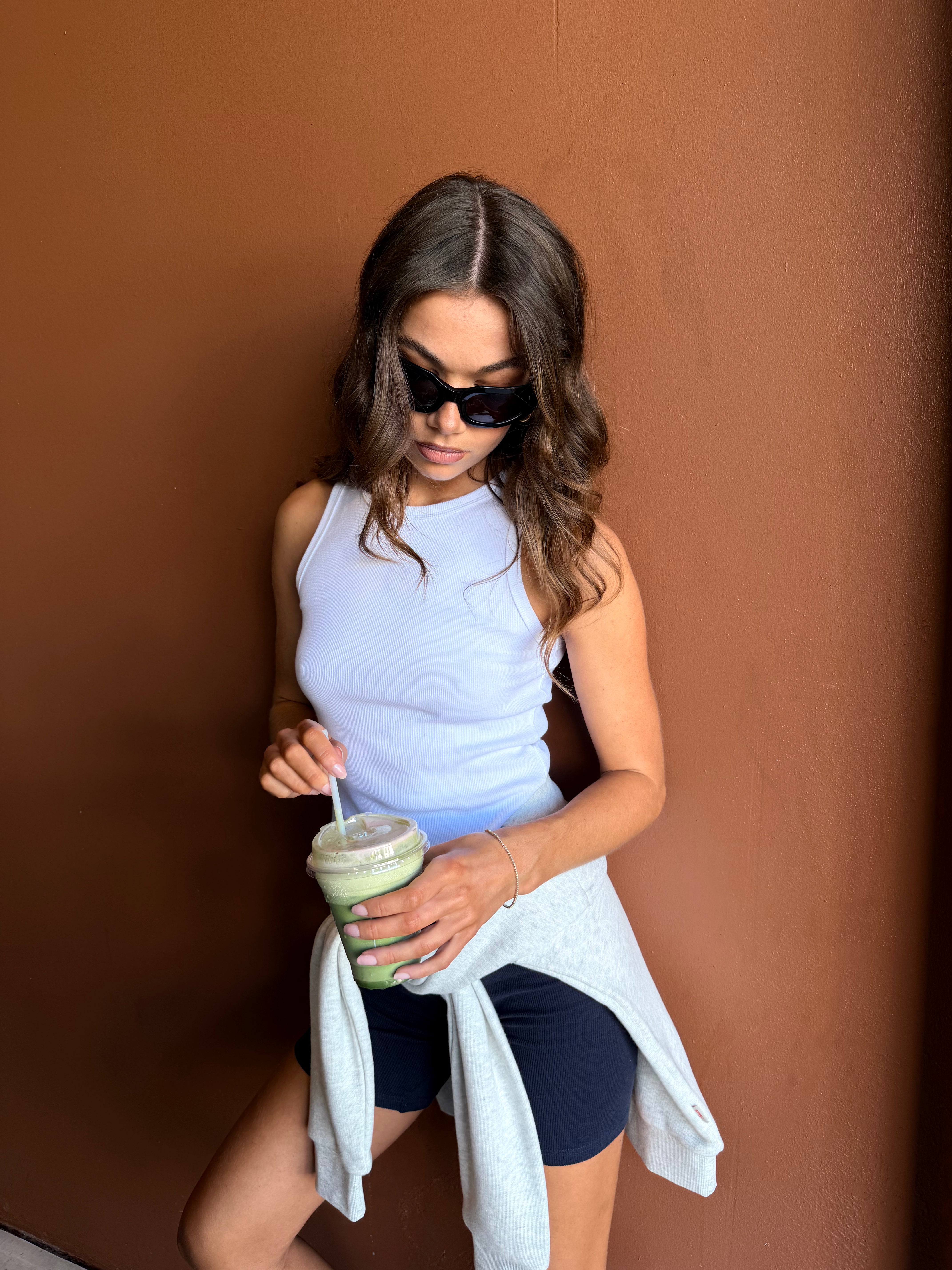Holly Rib Contour Tank White
