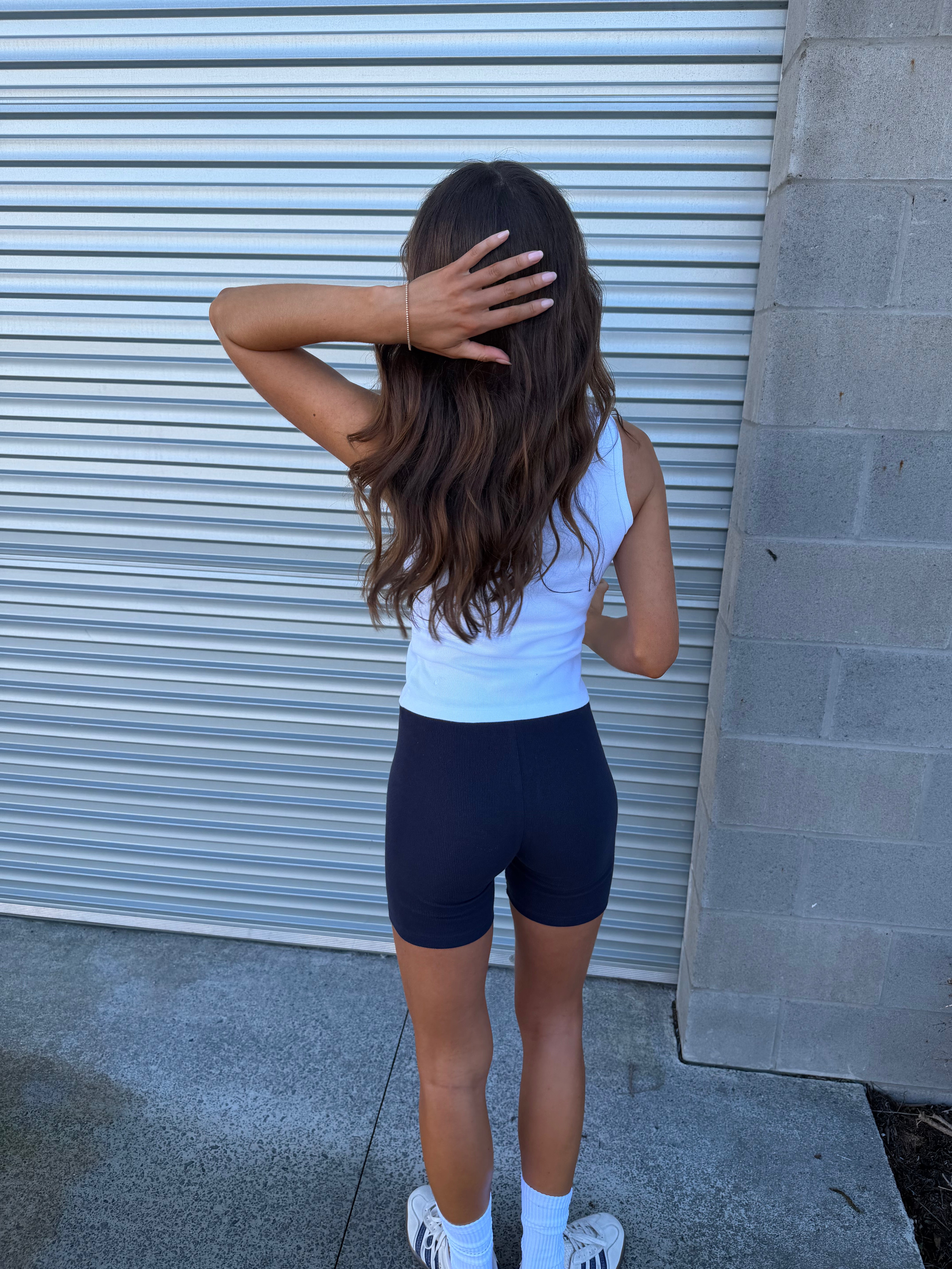 Holly Rib Bike Shorts Navy
