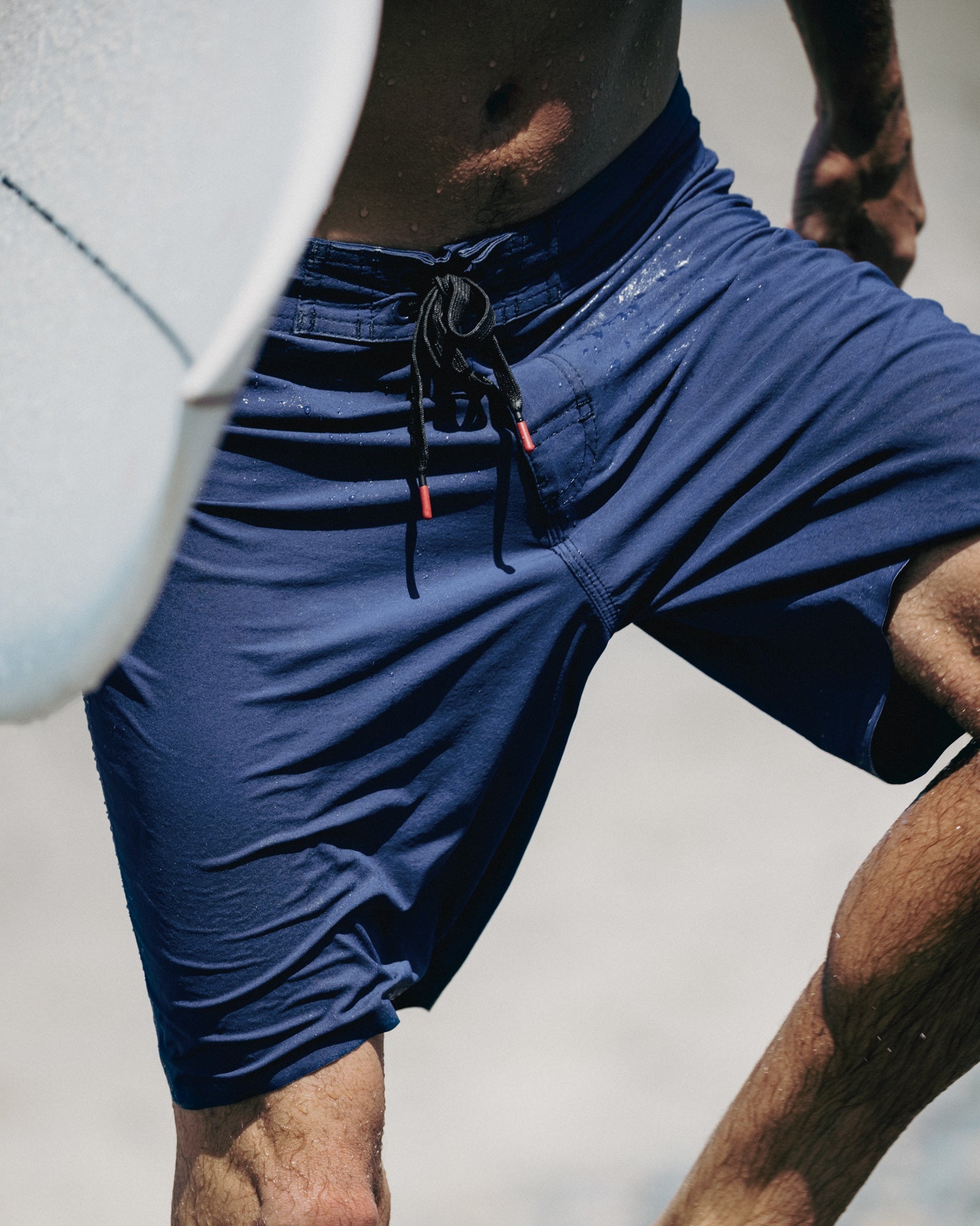 Shore Premium Surf Trunk Navy Trunks The Sauce Basics