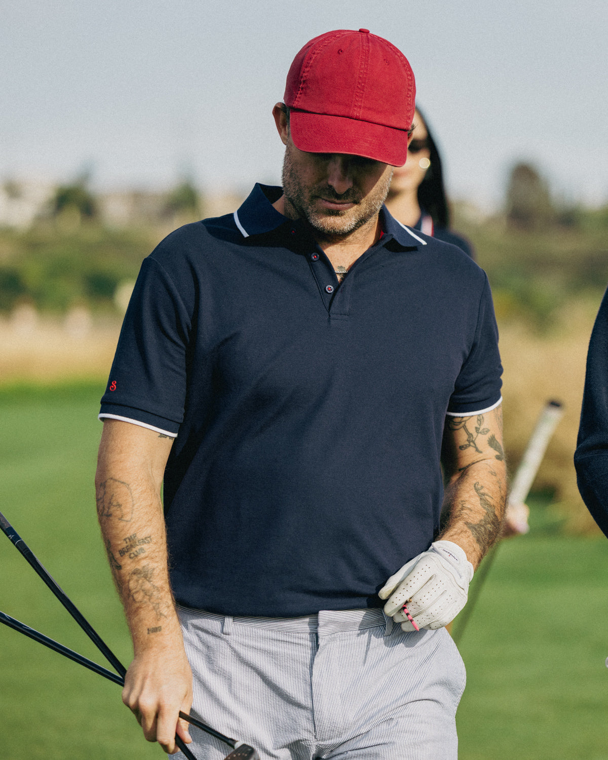 Classic Pique SS Polo Navy Polos The Sauce Basics