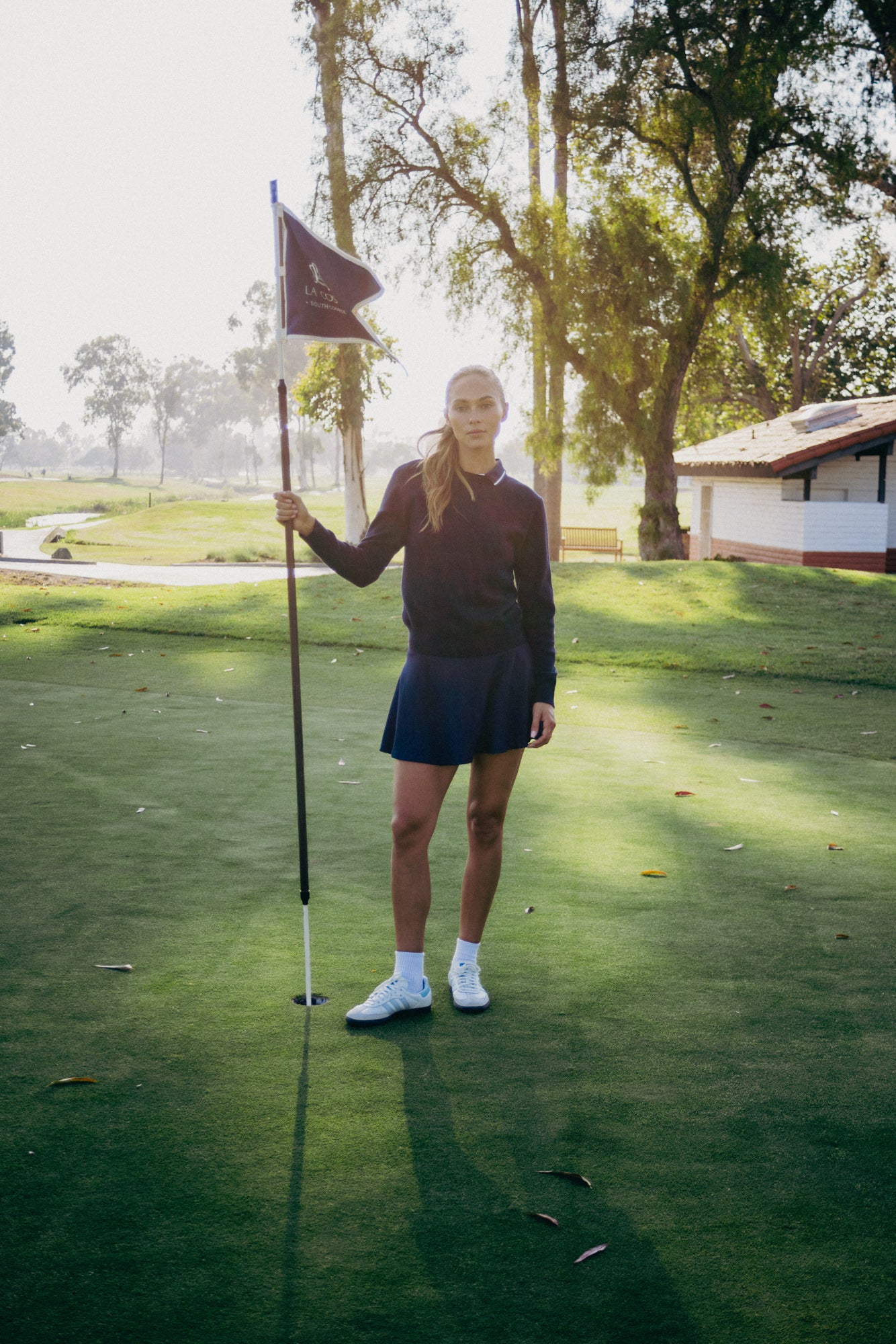 Womens Links Premium Knit Pullover Navy