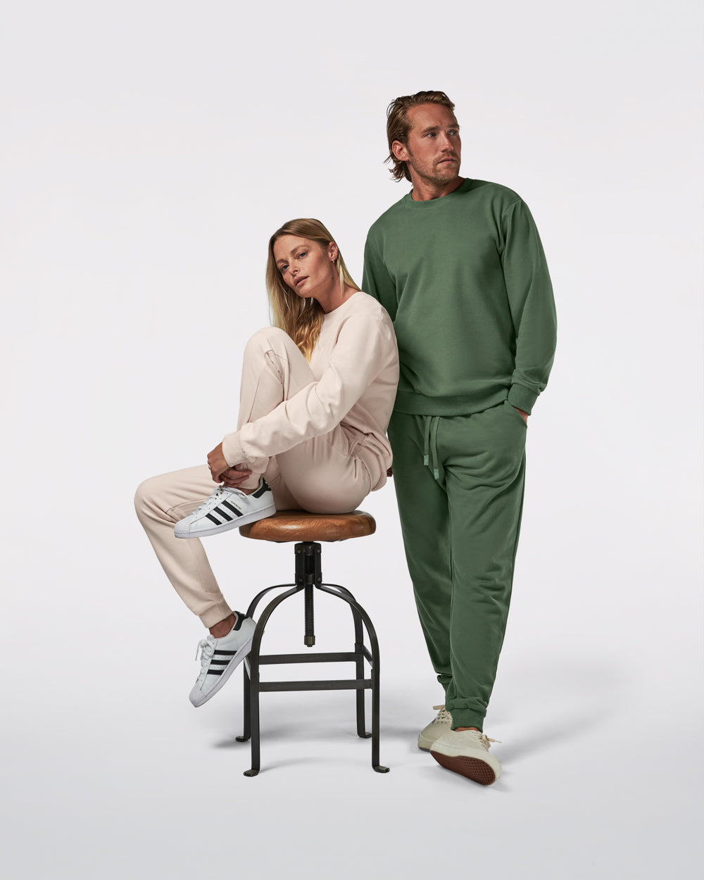 Destination Premium Crew Sweater Leaf Green Crewnecks The Sauce Basics