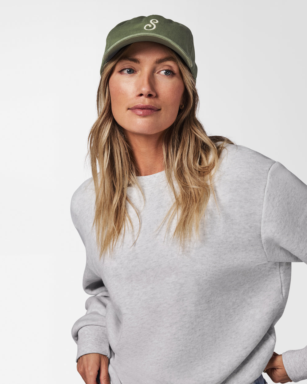 Aspen Heavy Crew Sweater White Heather Crewnecks The Sauce Basics