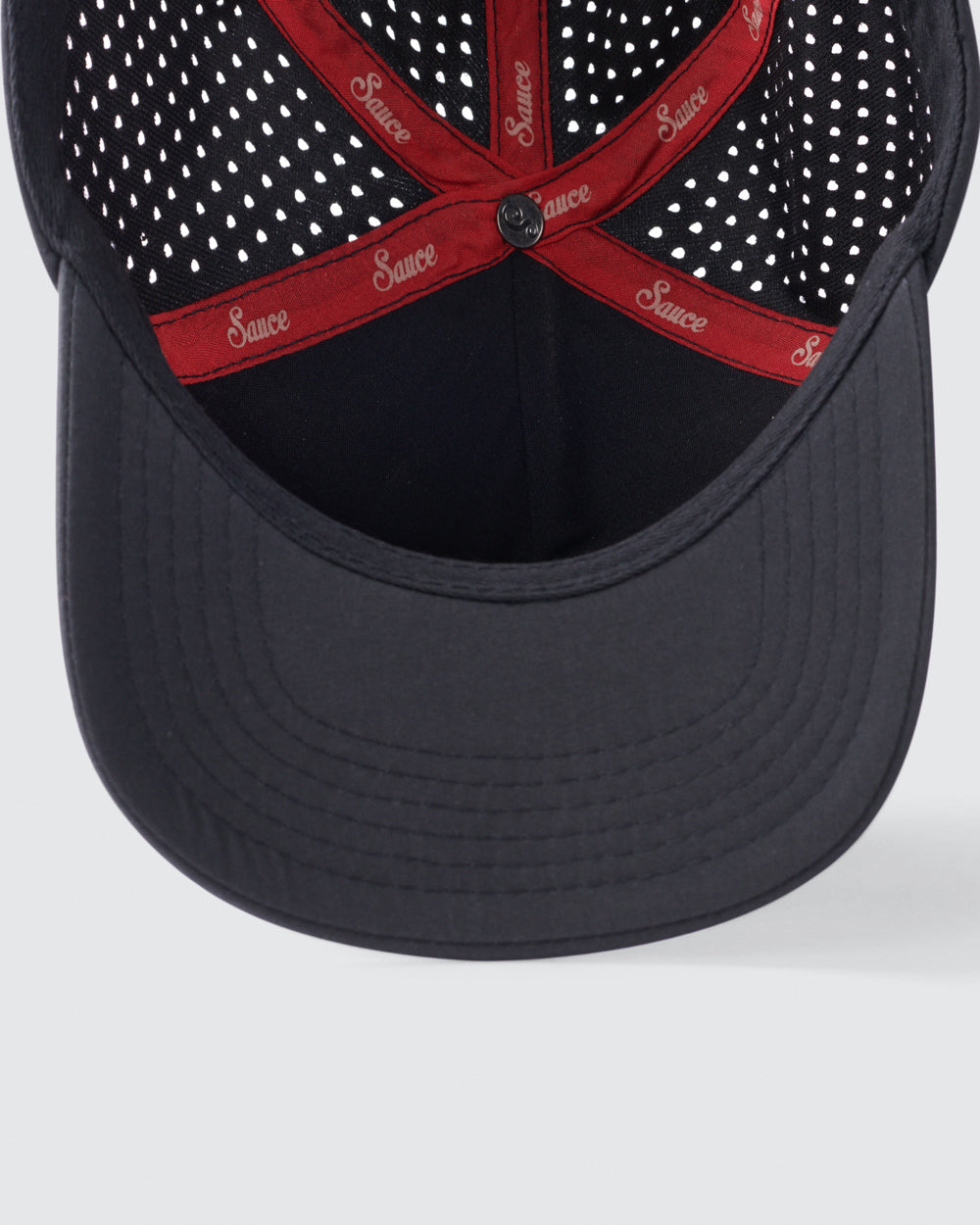 Performance 5 Panel Snapback Black Hats The Sauce Basics