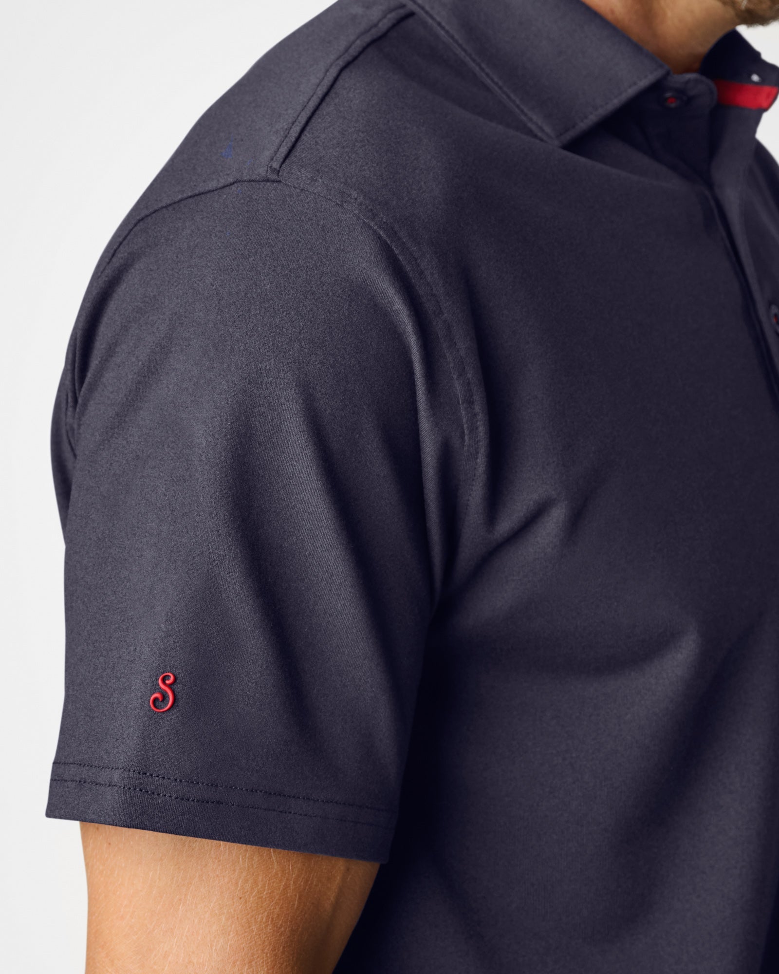 Luxeloom SS Performance Polo Shirt Navy Polos The Sauce Basics