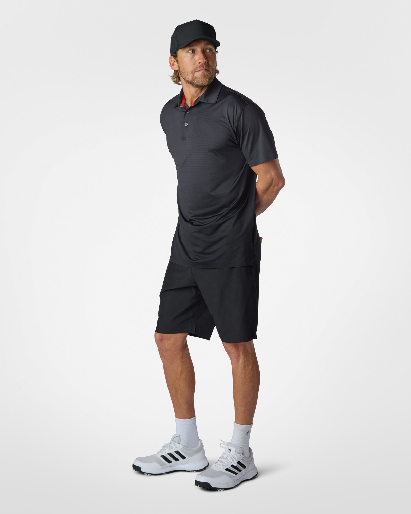 AIRlite SS Performance Polo Black Polos The Sauce Basics