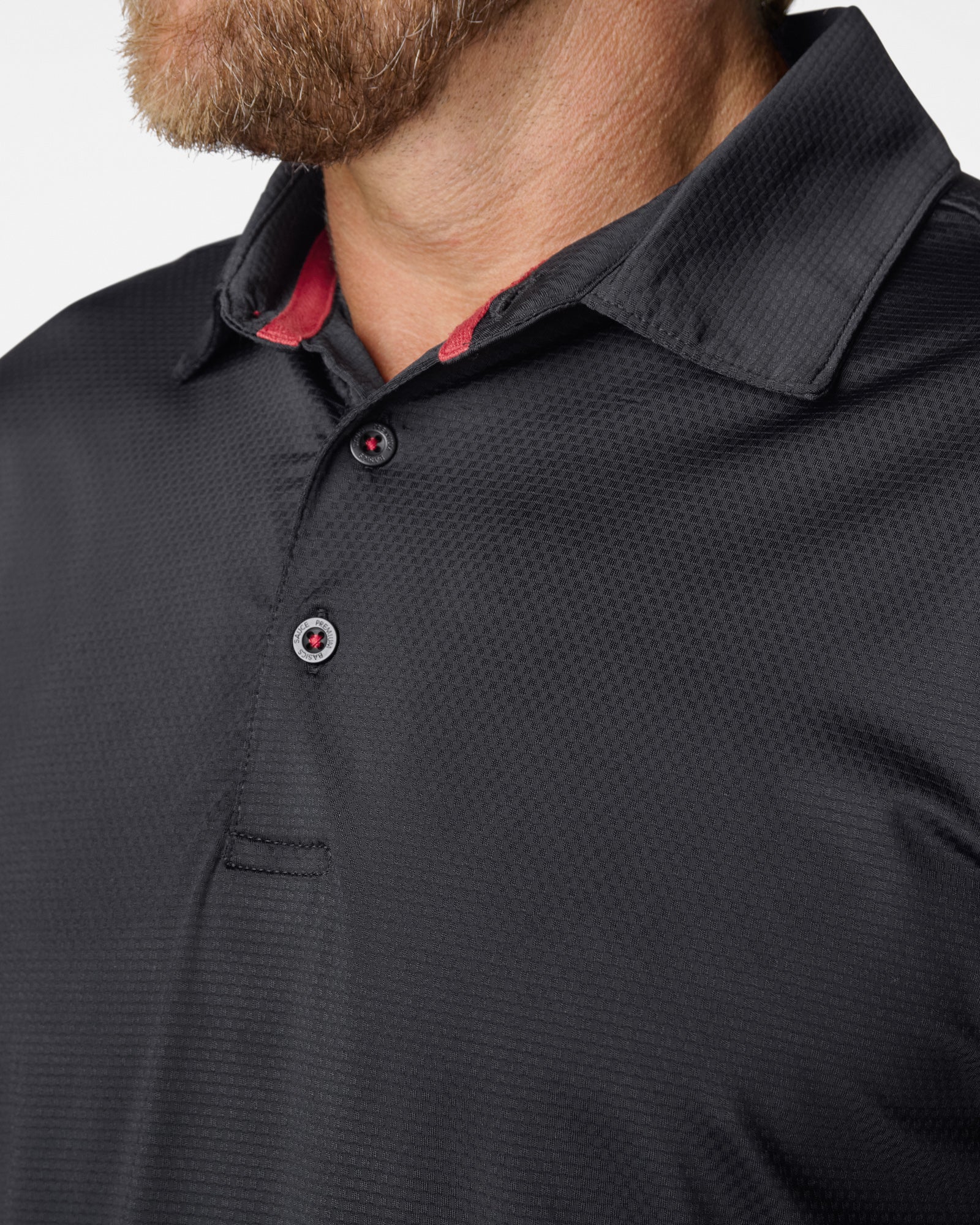 AIRlite SS Performance Polo Black Polos The Sauce Basics