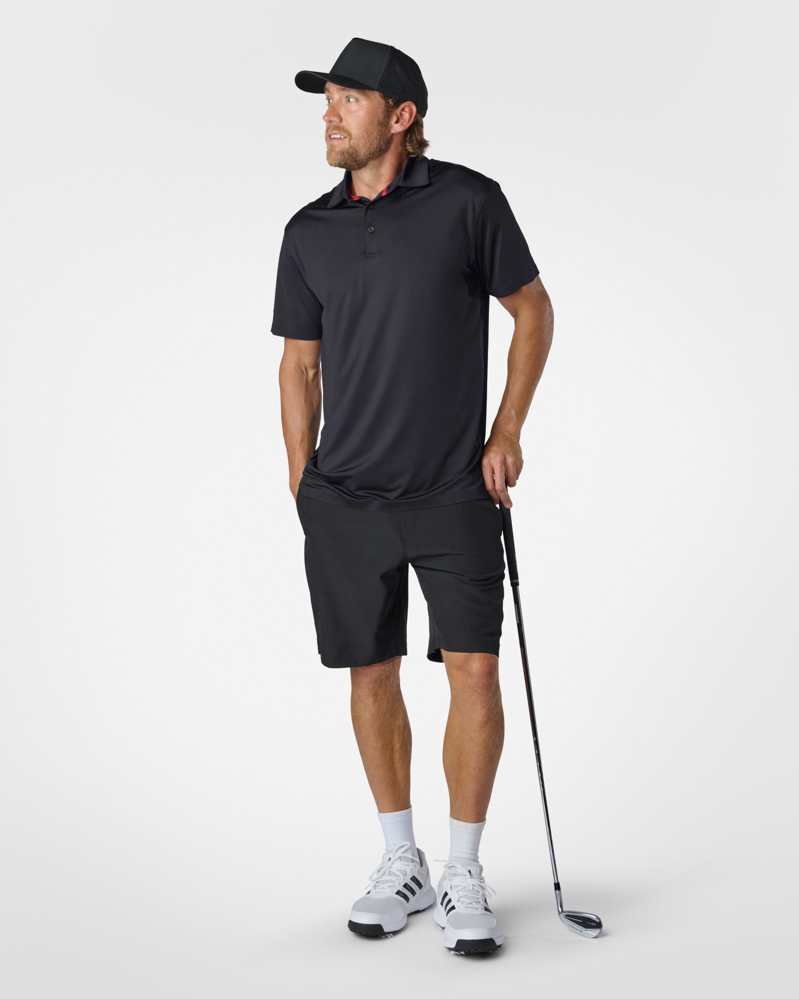 AIRlite SS Performance Polo Black Polos The Sauce Basics