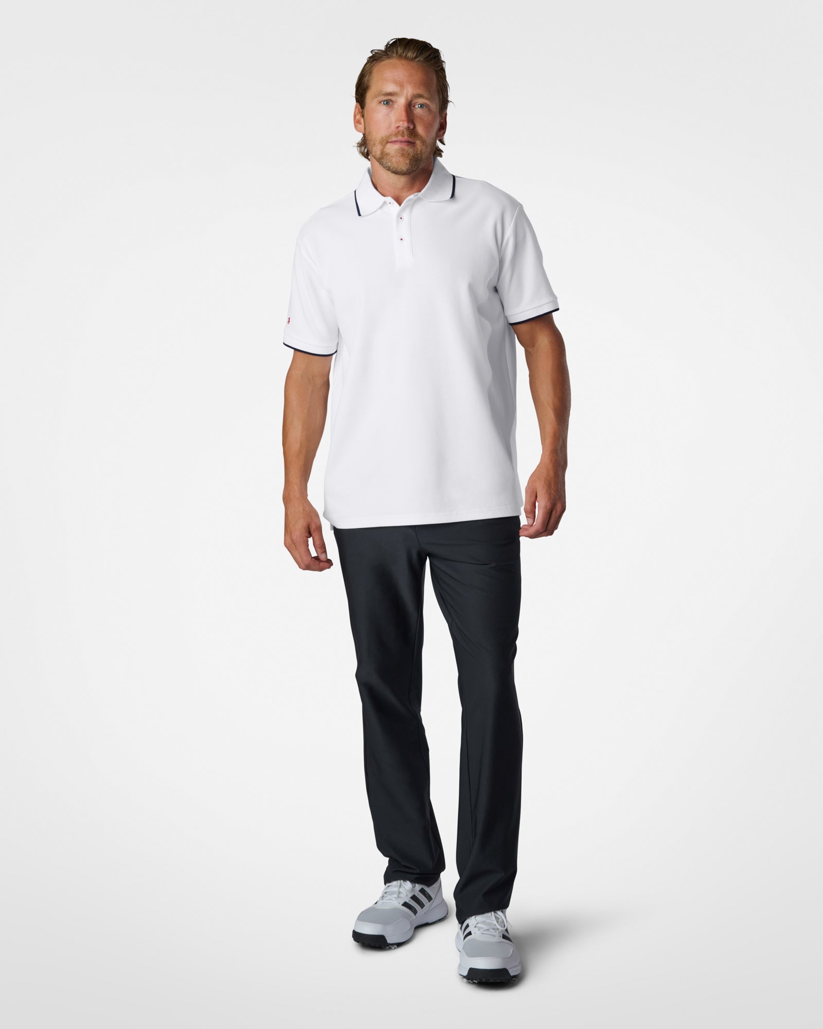 Classic Pique SS Polo White Polos The Sauce Basics
