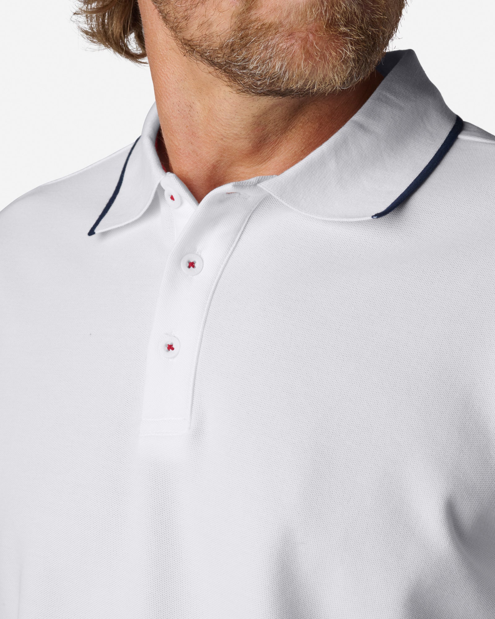 Classic Pique SS Polo White Polos The Sauce Basics