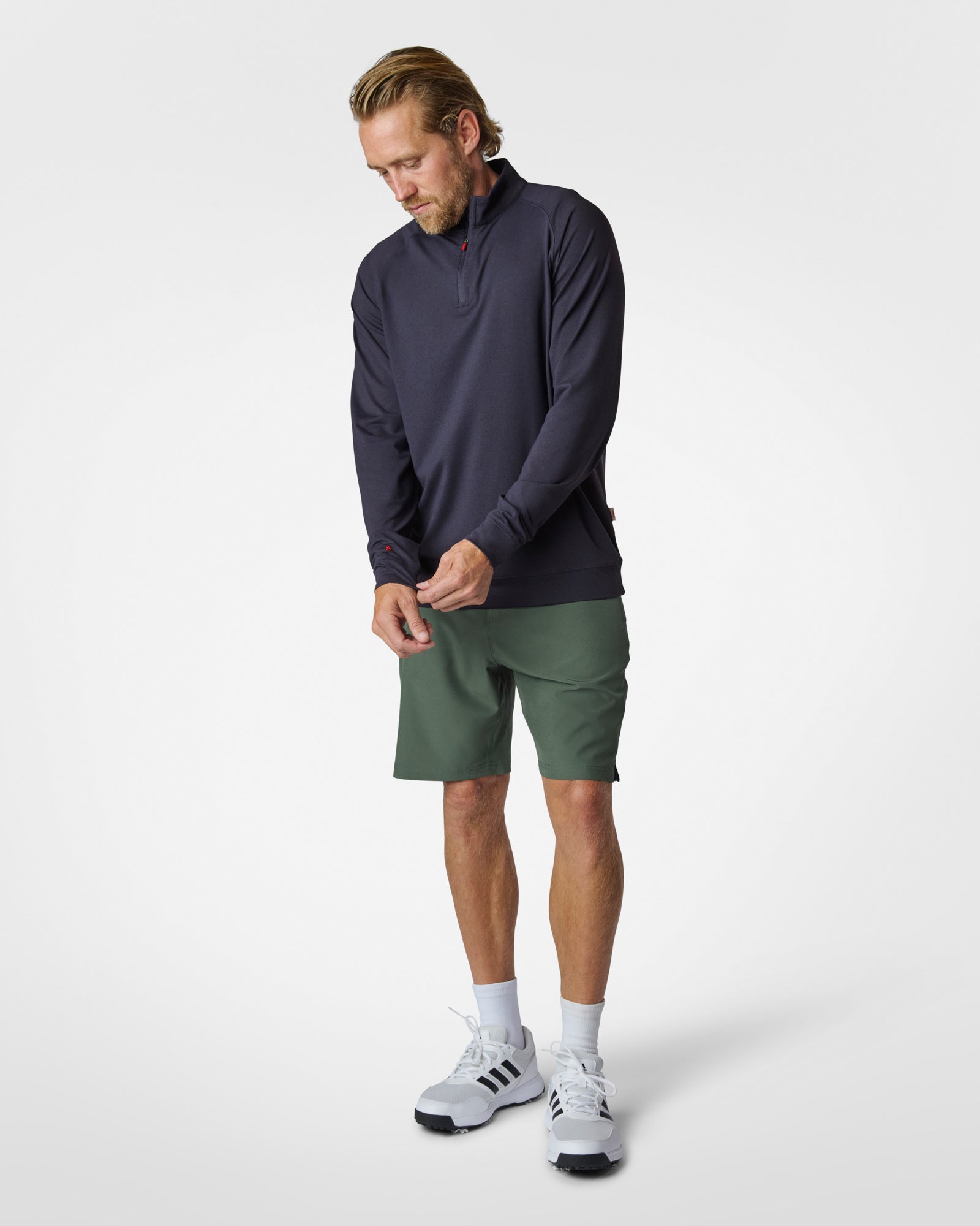 LuxeLoom LS Quarter Zip Navy Sweaters The Sauce Basics