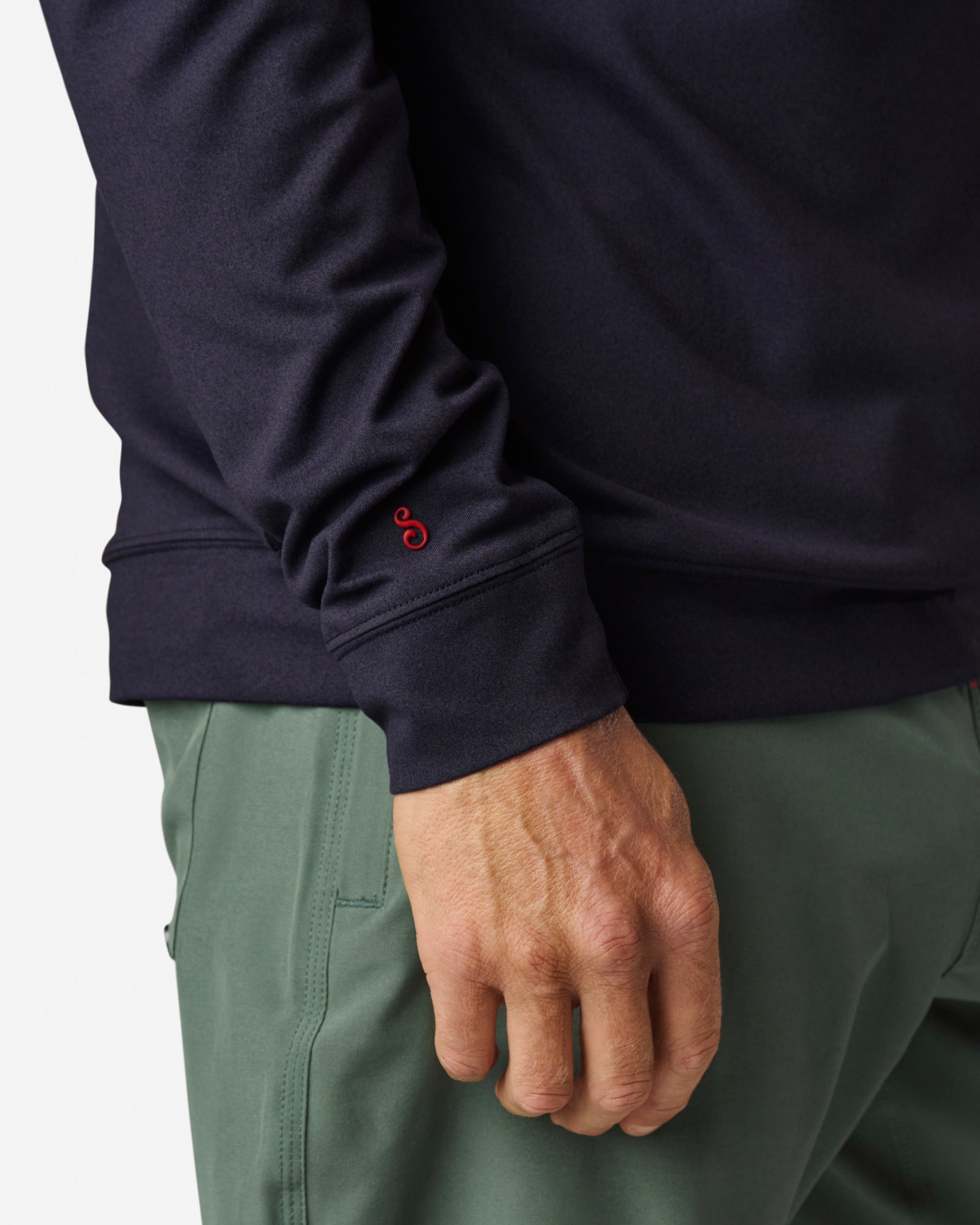 LuxeLoom LS Quarter Zip Navy Sweaters The Sauce Basics