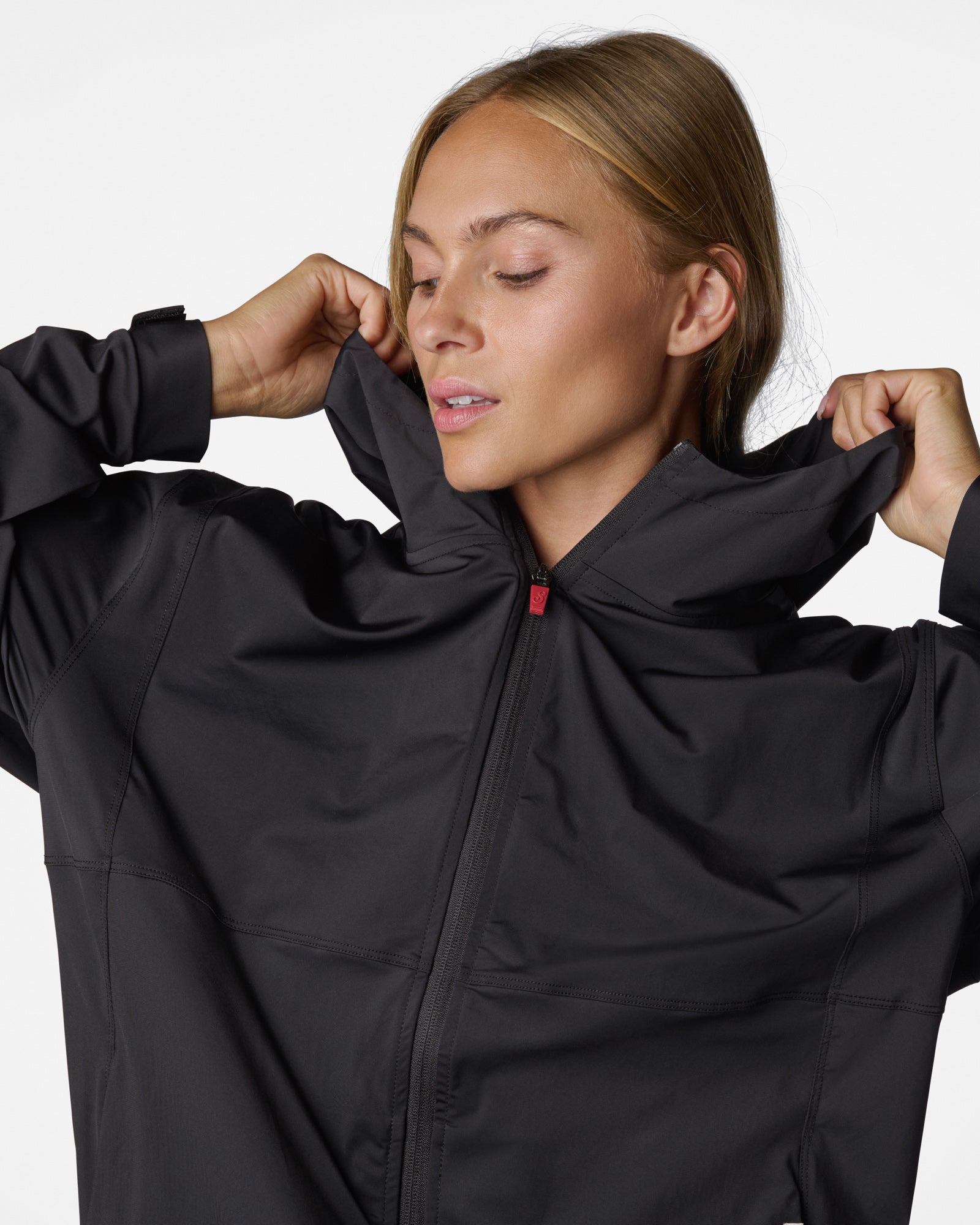 Lightweight Performance Windbreaker Black Windbreakers The Sauce Basics
