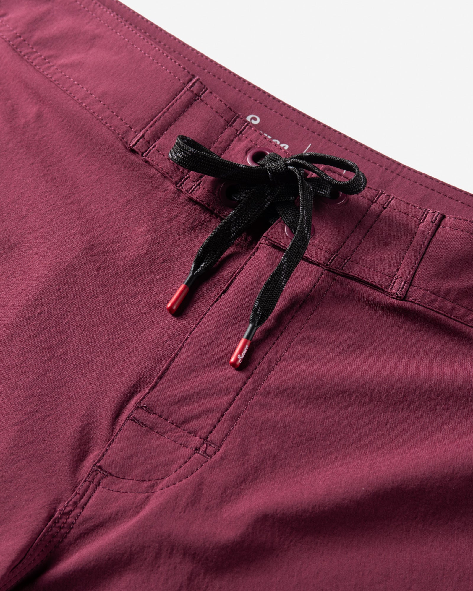 Shore Premium Surf Trunk Maroon Trunks The Sauce Basics