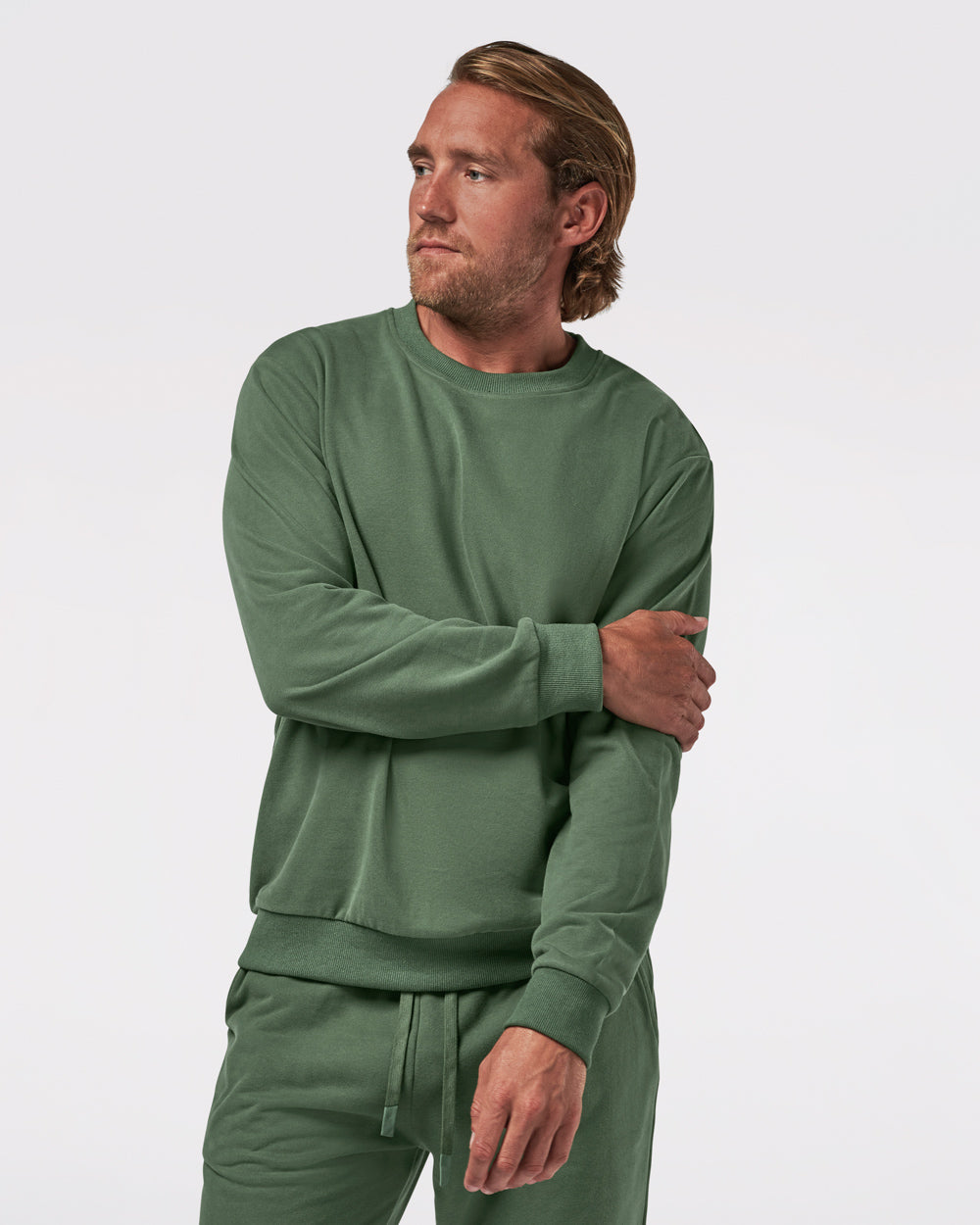 Destination Premium Crew Sweater Leaf Green Crewnecks The Sauce Basics
