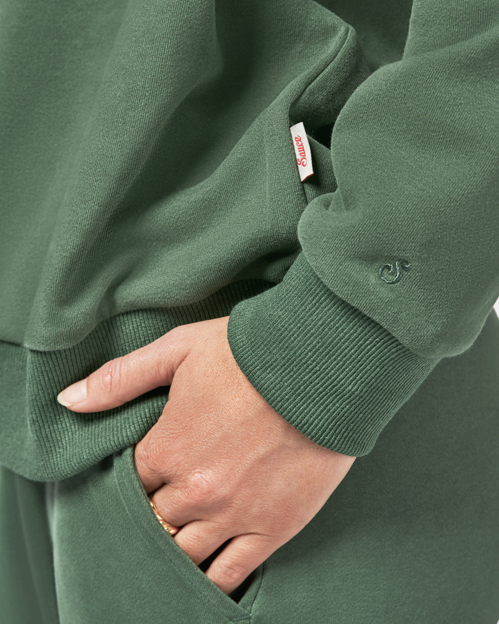 Destination Premium Crew Sweater Leaf Green Crewnecks The Sauce Basics