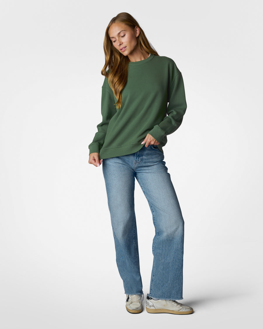 Chilli Unisex Crew Sweater Leaf Green Crewnecks Sauce Basics