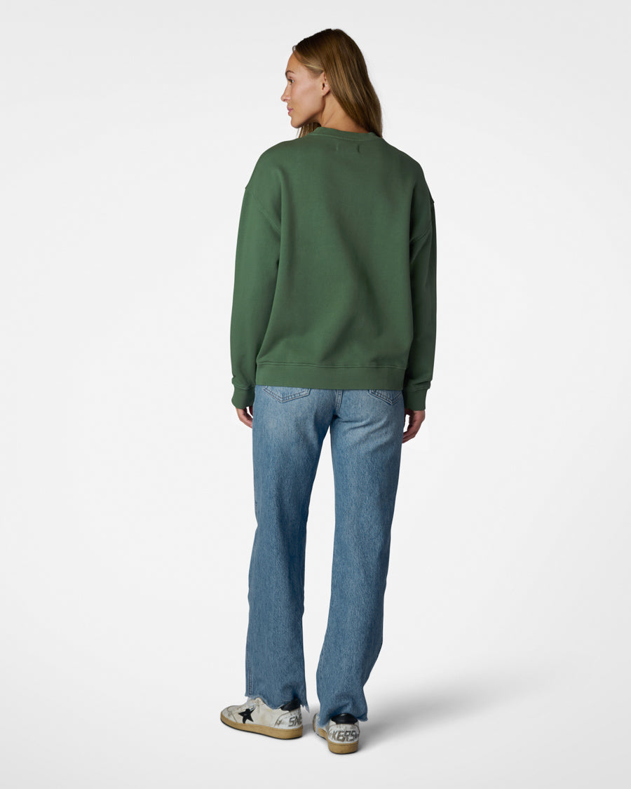Chilli Unisex Crew Sweater Leaf Green Crewnecks Sauce Basics