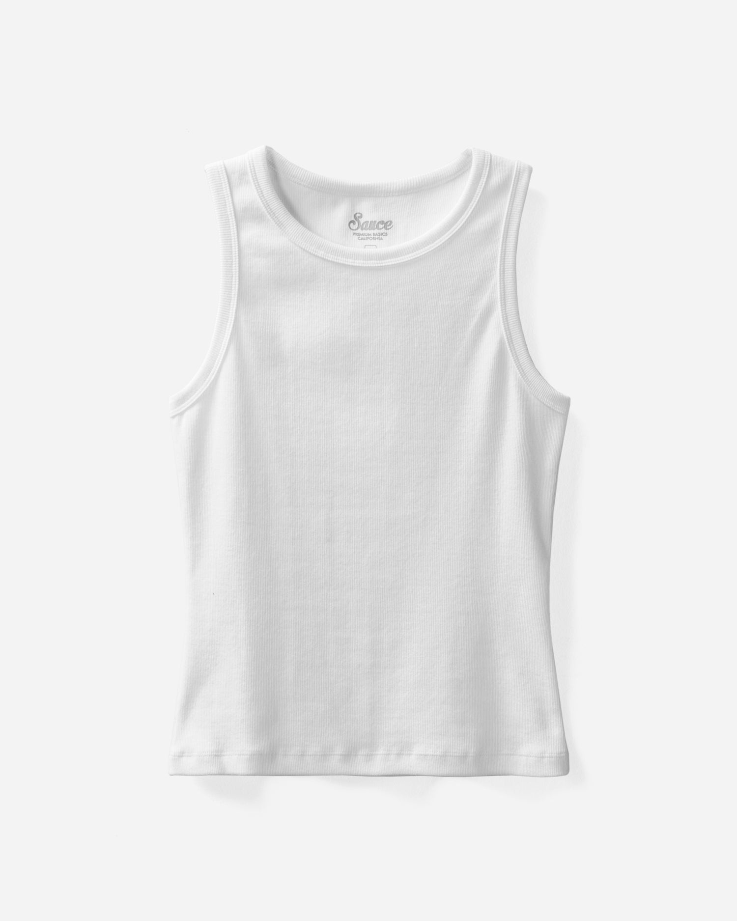 Holly Rib Contour Tank White Tanks The Sauce Basics