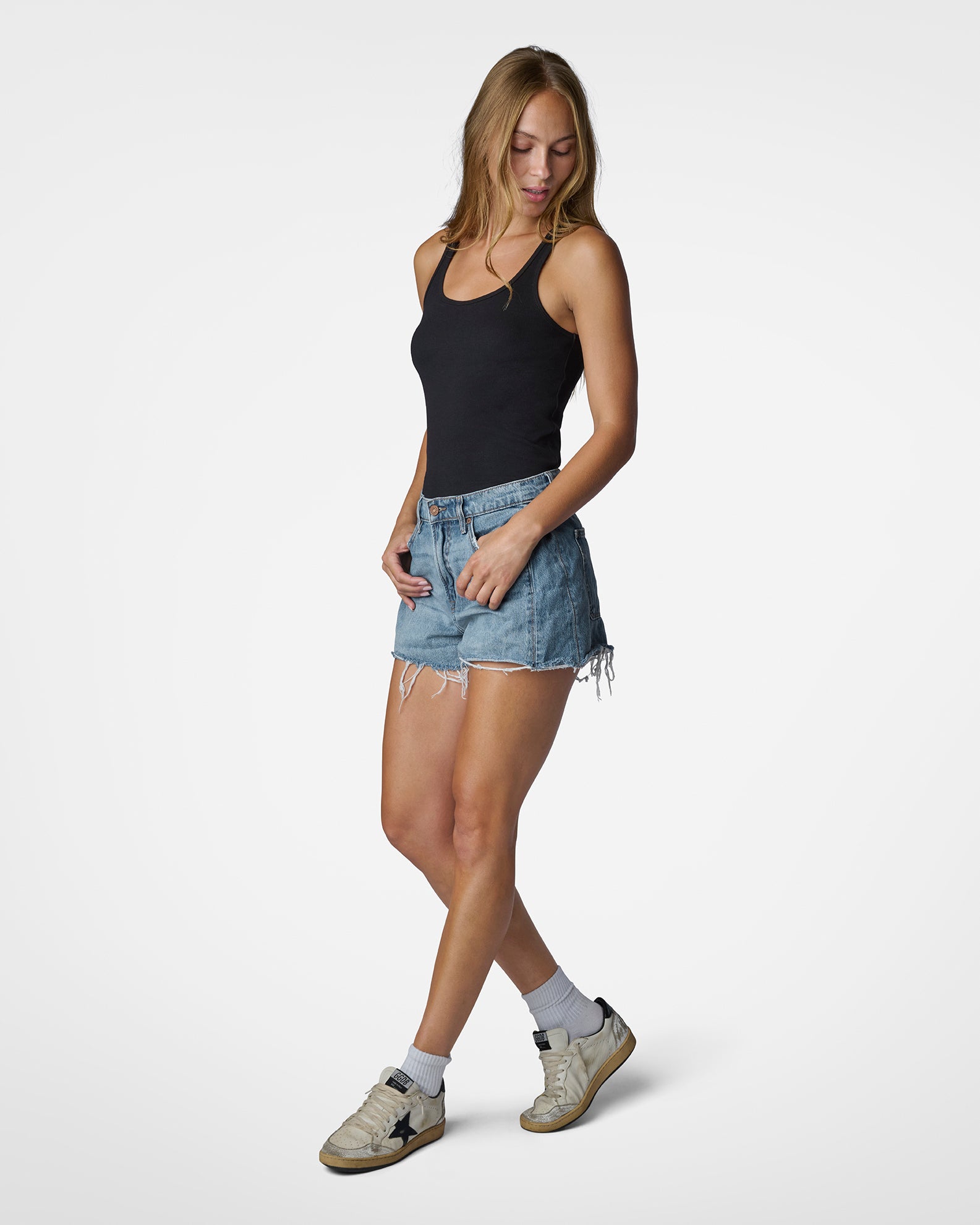 Lucy Scoop Tank Black