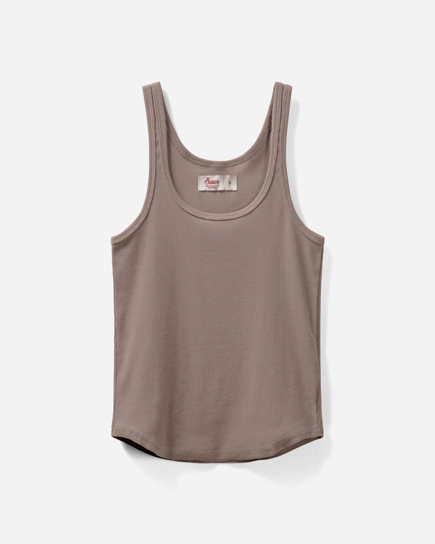 Brown tank top on a white background