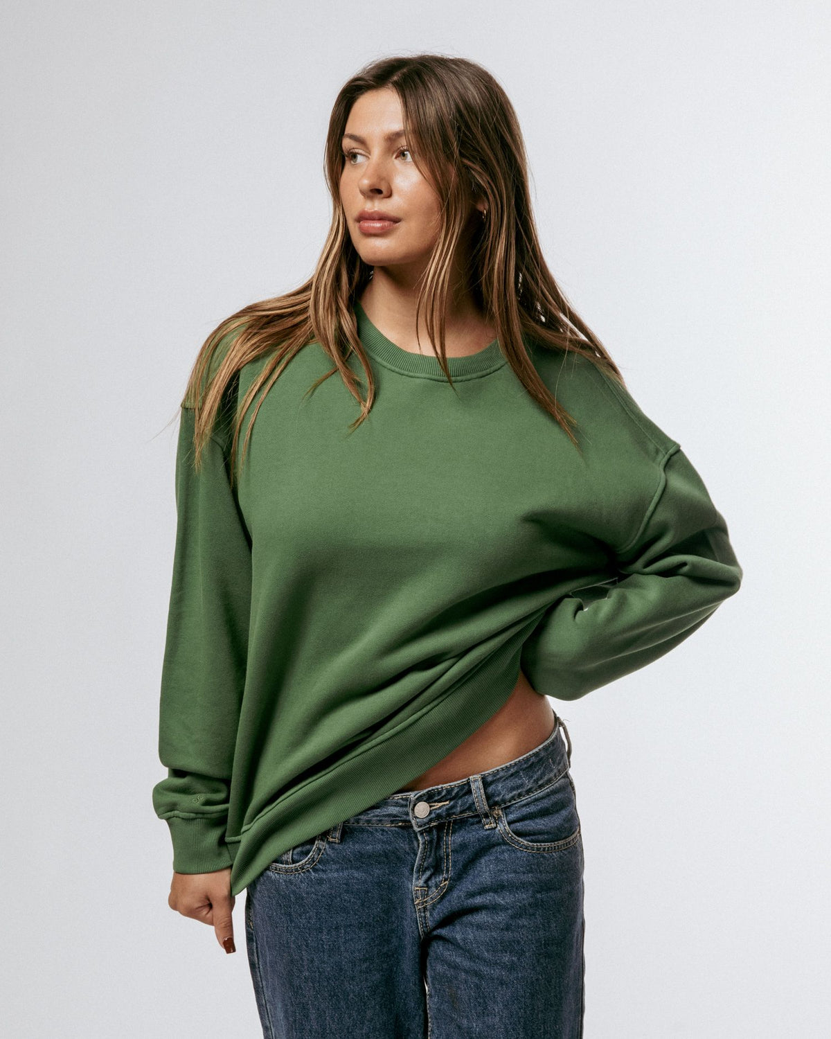 Chilli Unisex Crew Sweater Leaf Green