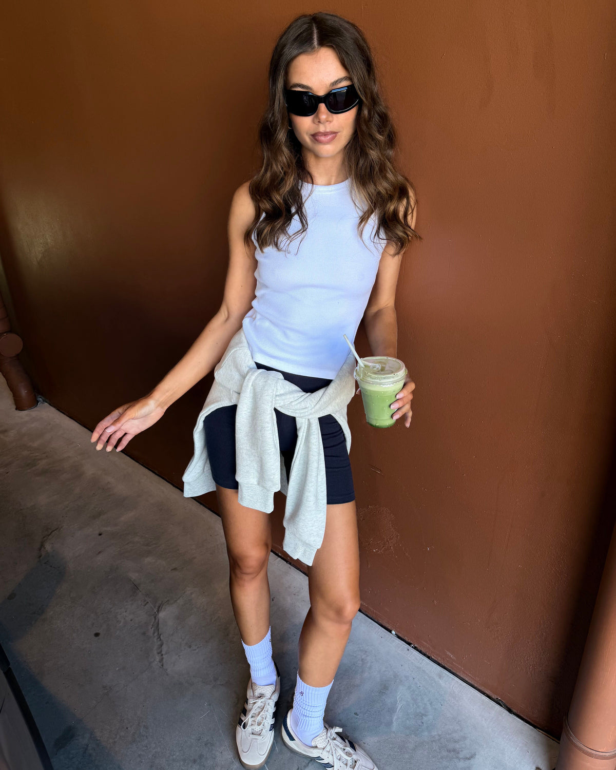 Holly Rib Contour Tank White