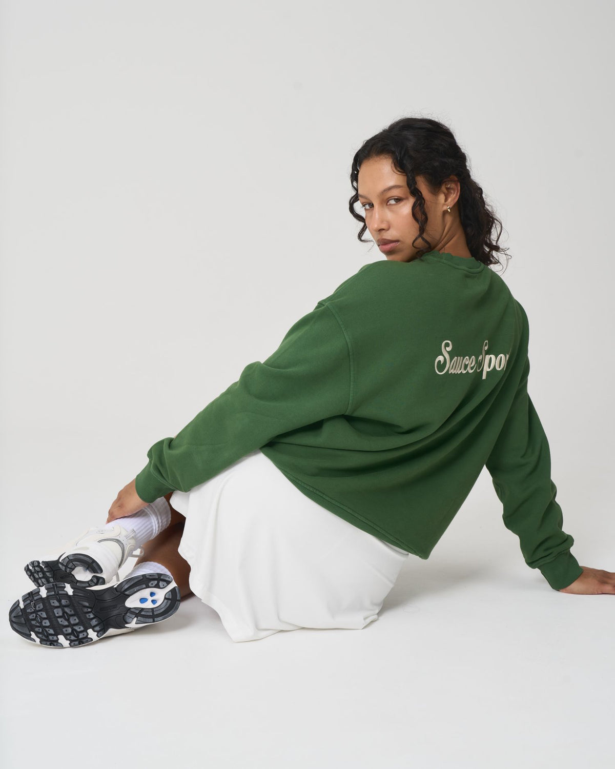 Sauce Sport Unisex Crew Sweater Leaf Green