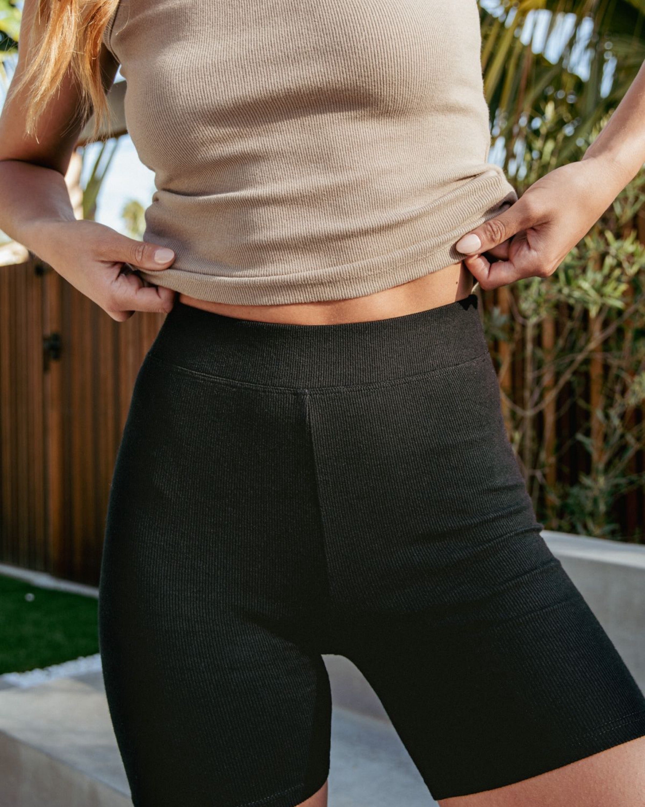 Rib Bike Shorts Black