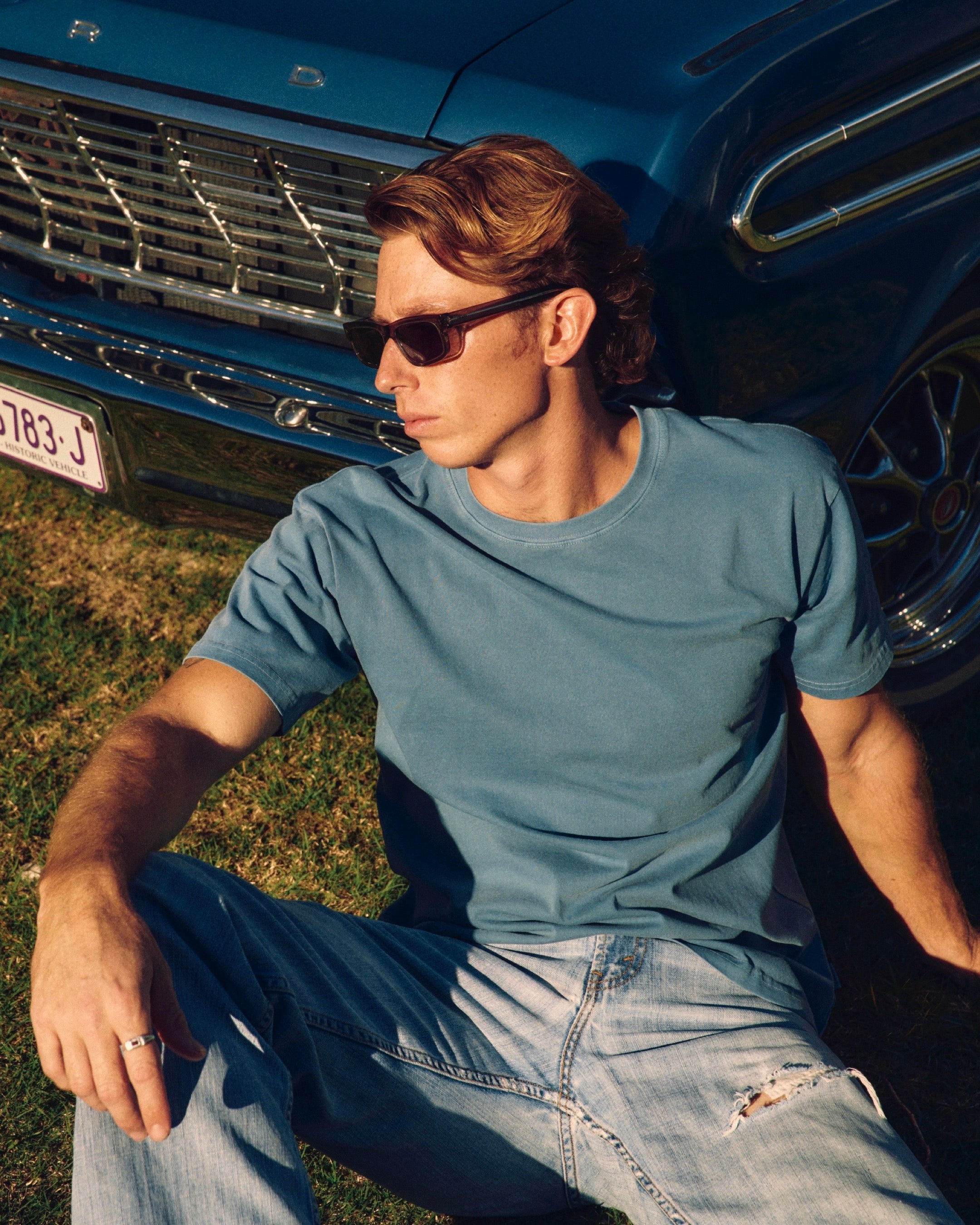 Coastal Tee Petrol Blue