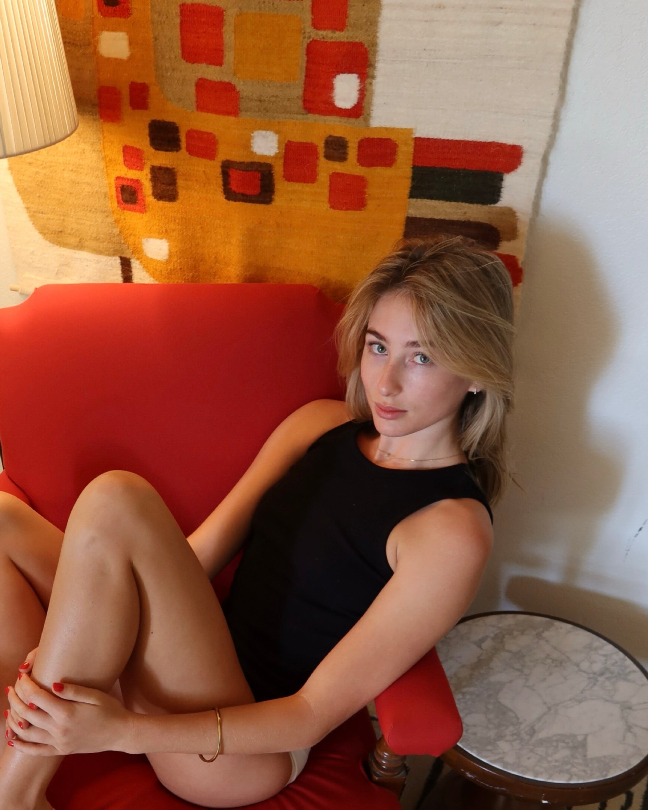 Holly Rib Contour Tank Black