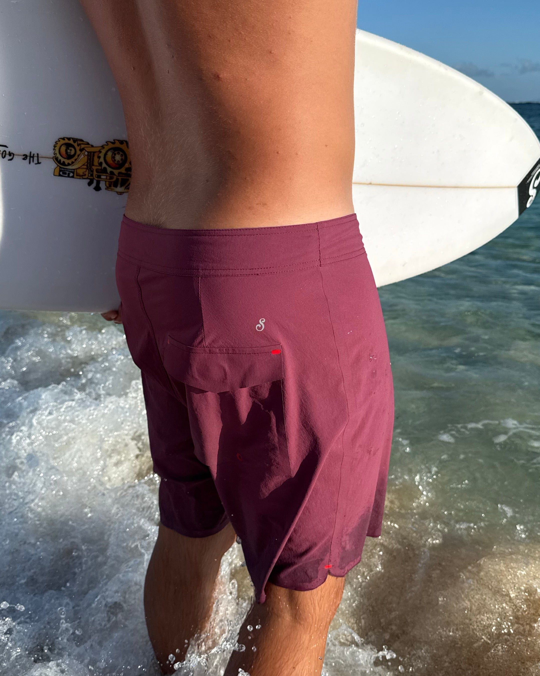 Shore Premium Surf Trunk Maroon