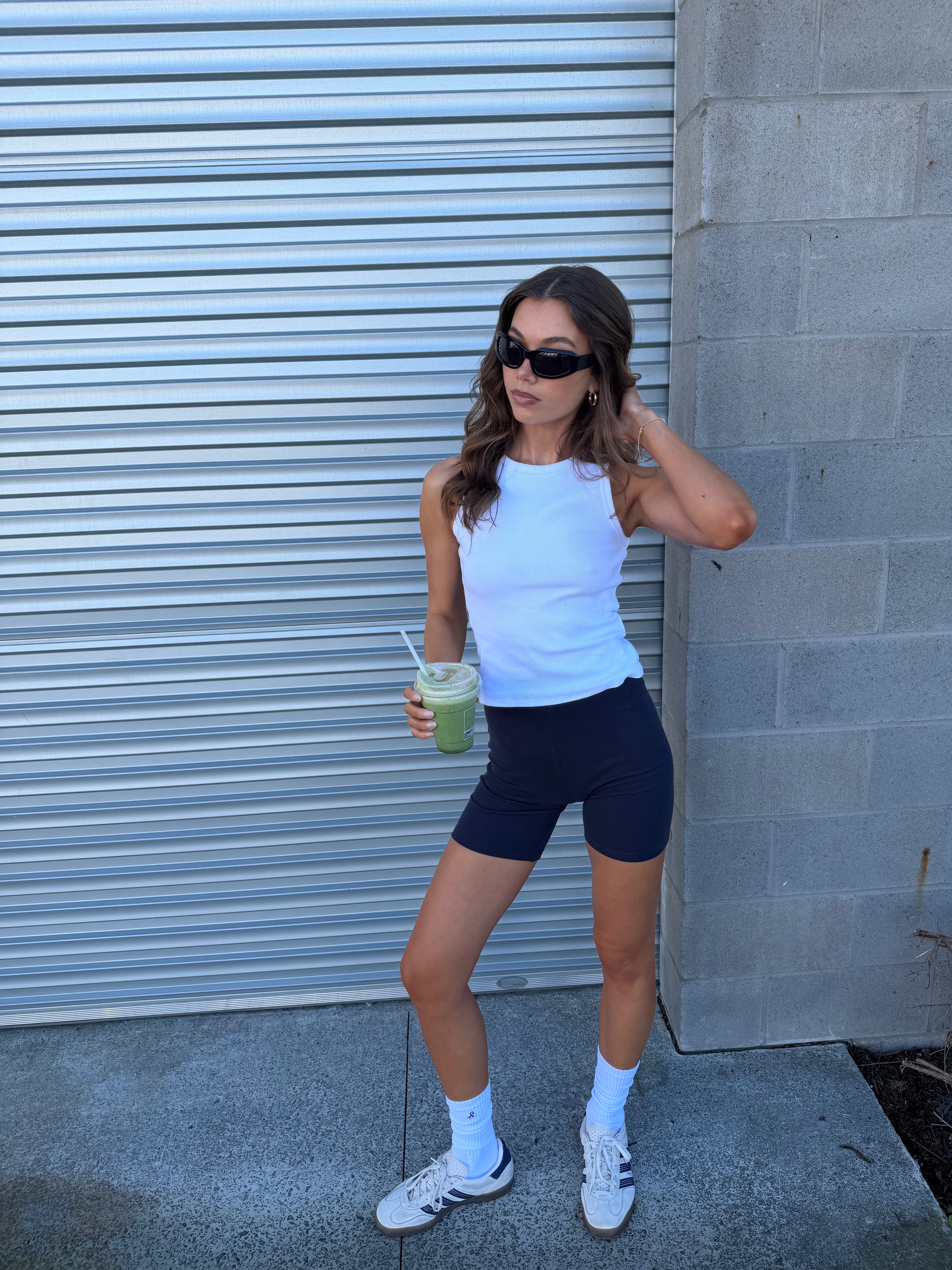 Holly Rib Bike Shorts Navy
