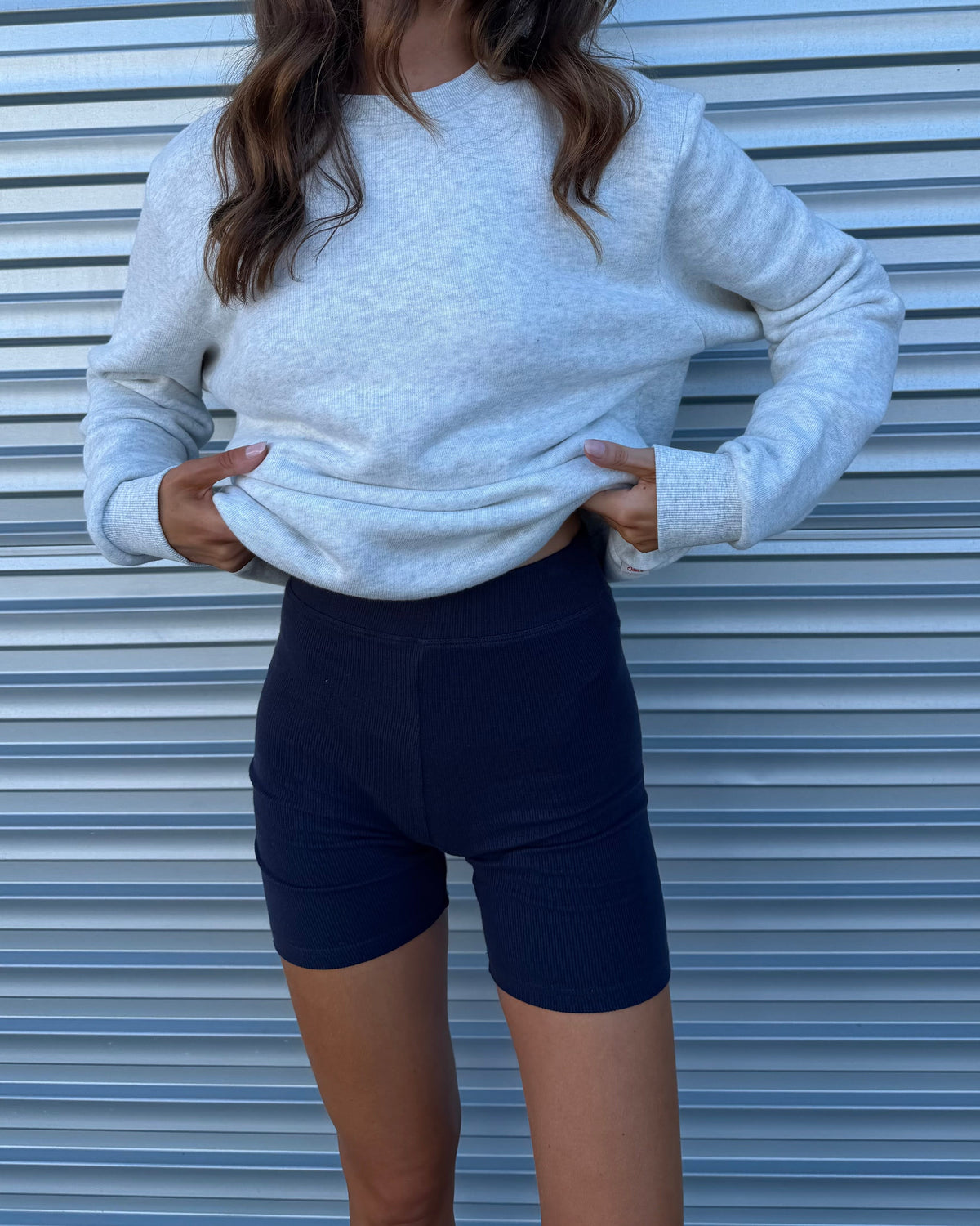 Holly Rib Bike Shorts Navy