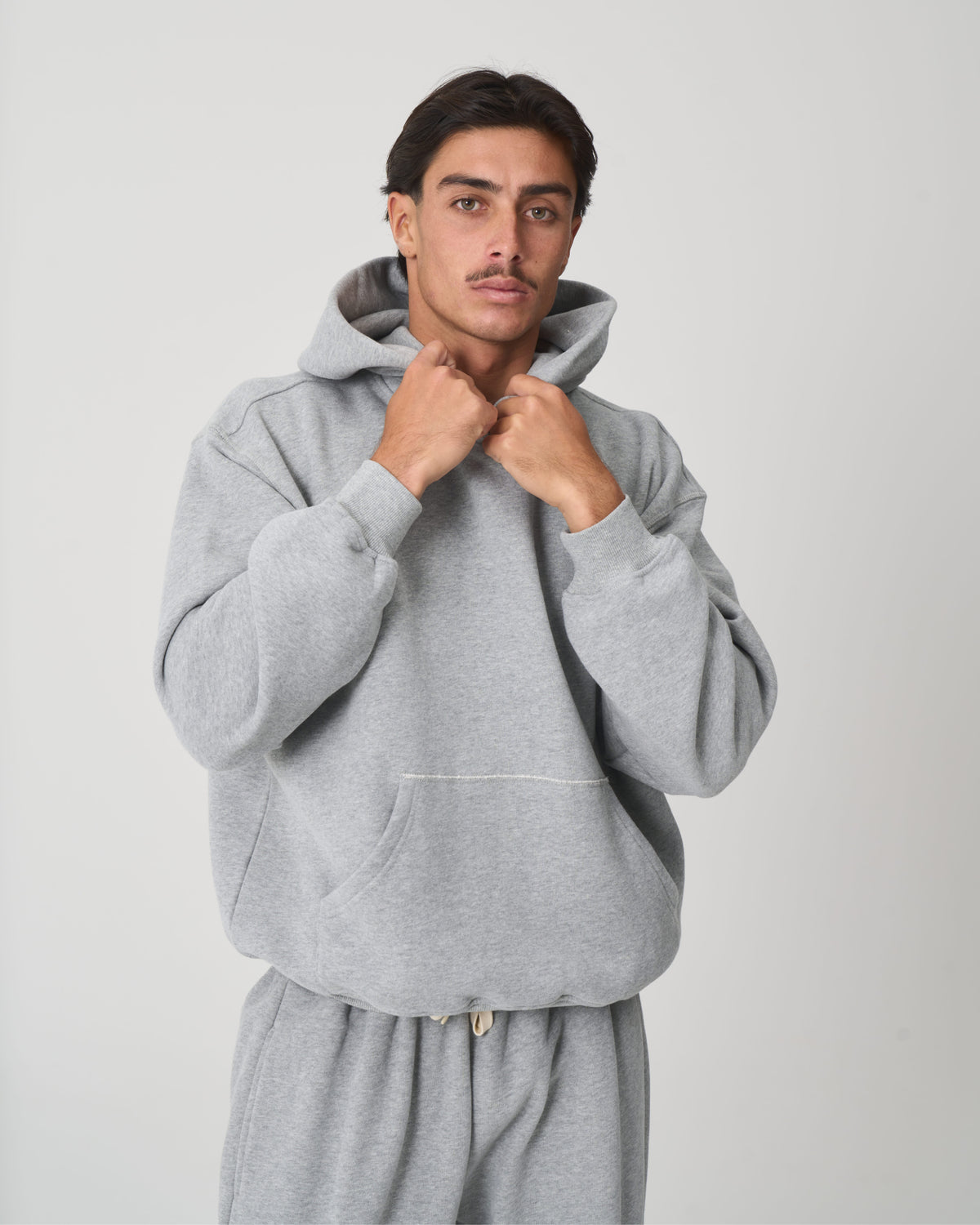 Jesse Washed Hoodie Athletic Grey