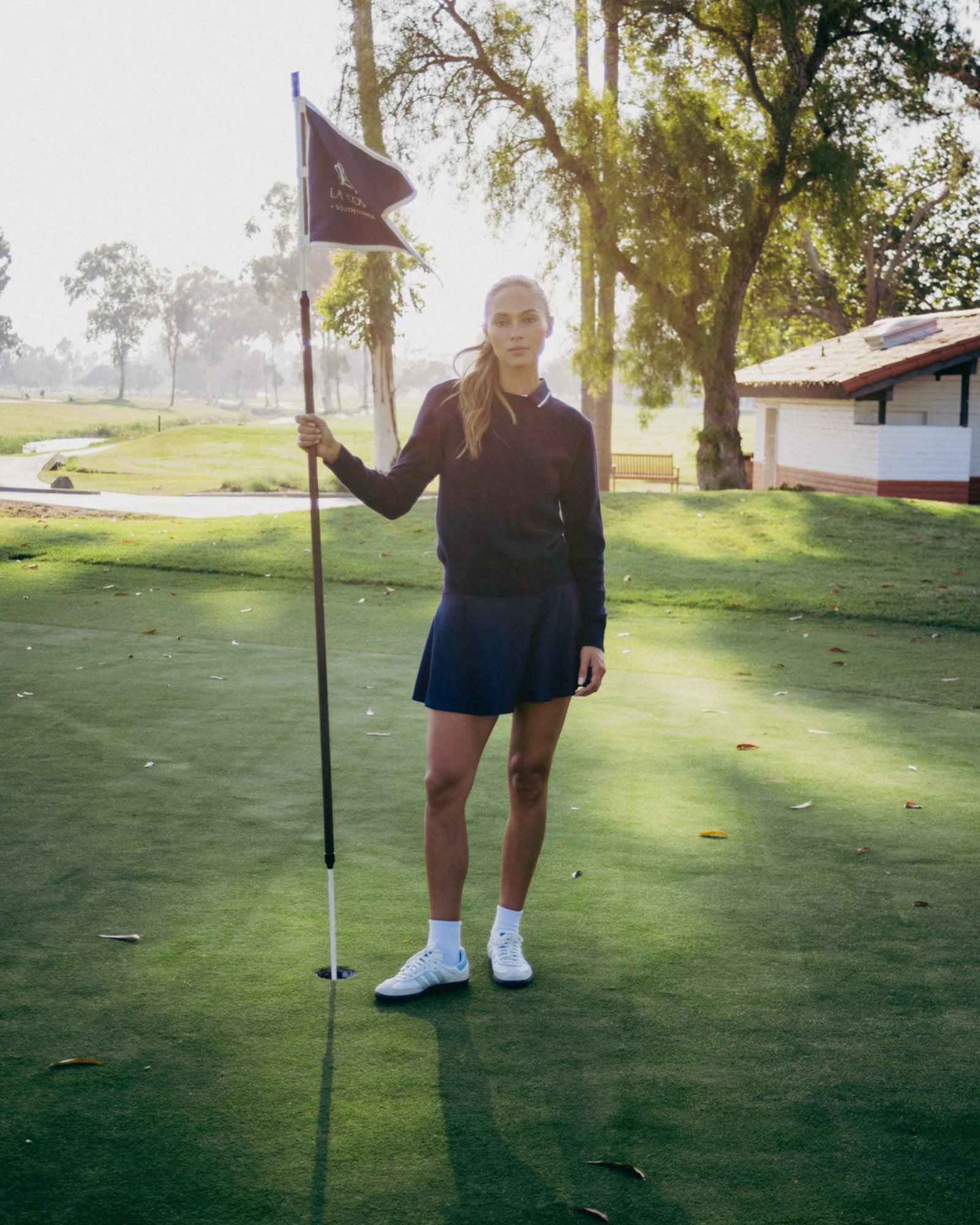 Womens Links Premium Knit Pullover Navy