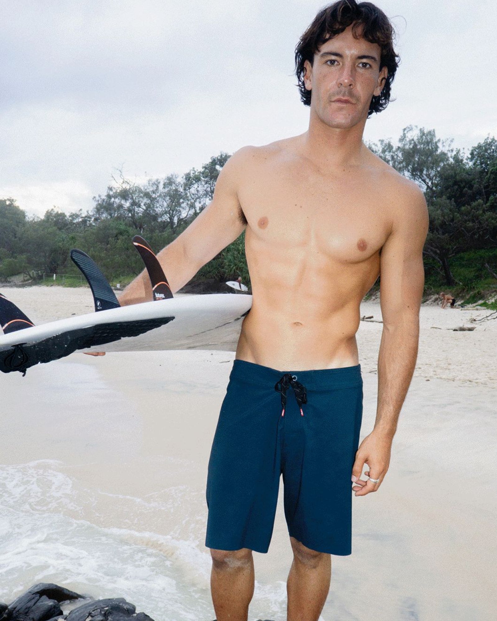 Shore Premium Surf Trunk Charcoal Green