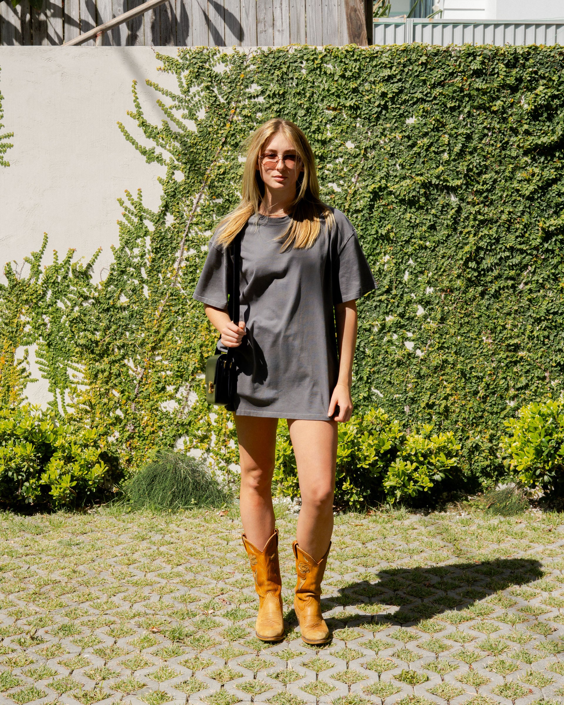 Austin Oversized Tee Charcoal