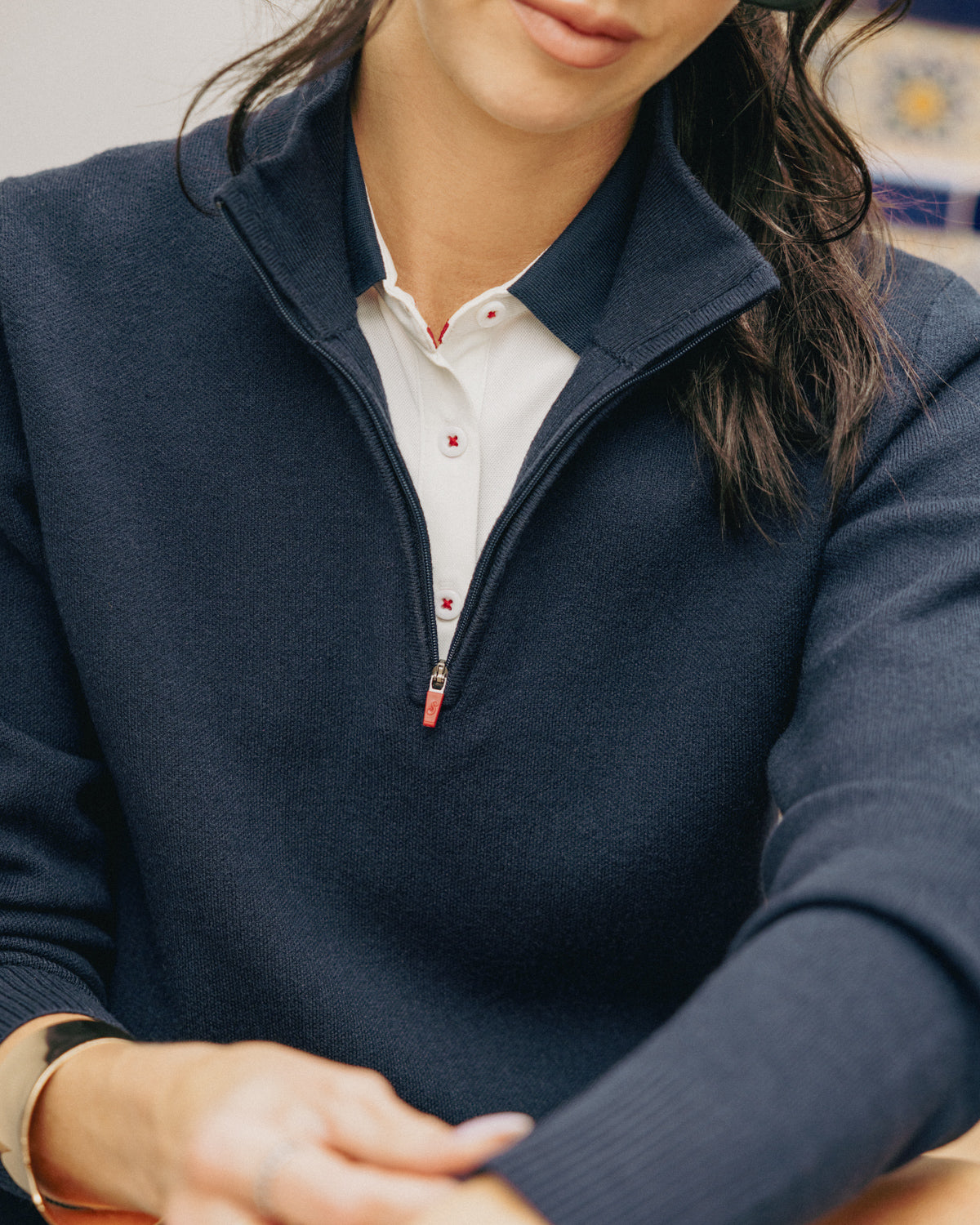 Womens Premium Knit Quarter Zip Sweaters The Sauce Basics