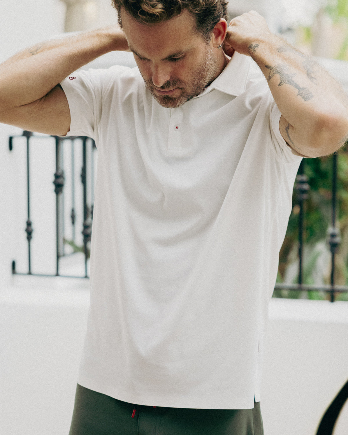 AIRite SS Performance Polo White Polos The Sauce Basics