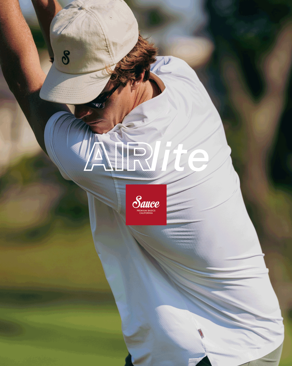 AIRite SS Performance Polo White Polos The Sauce Basics