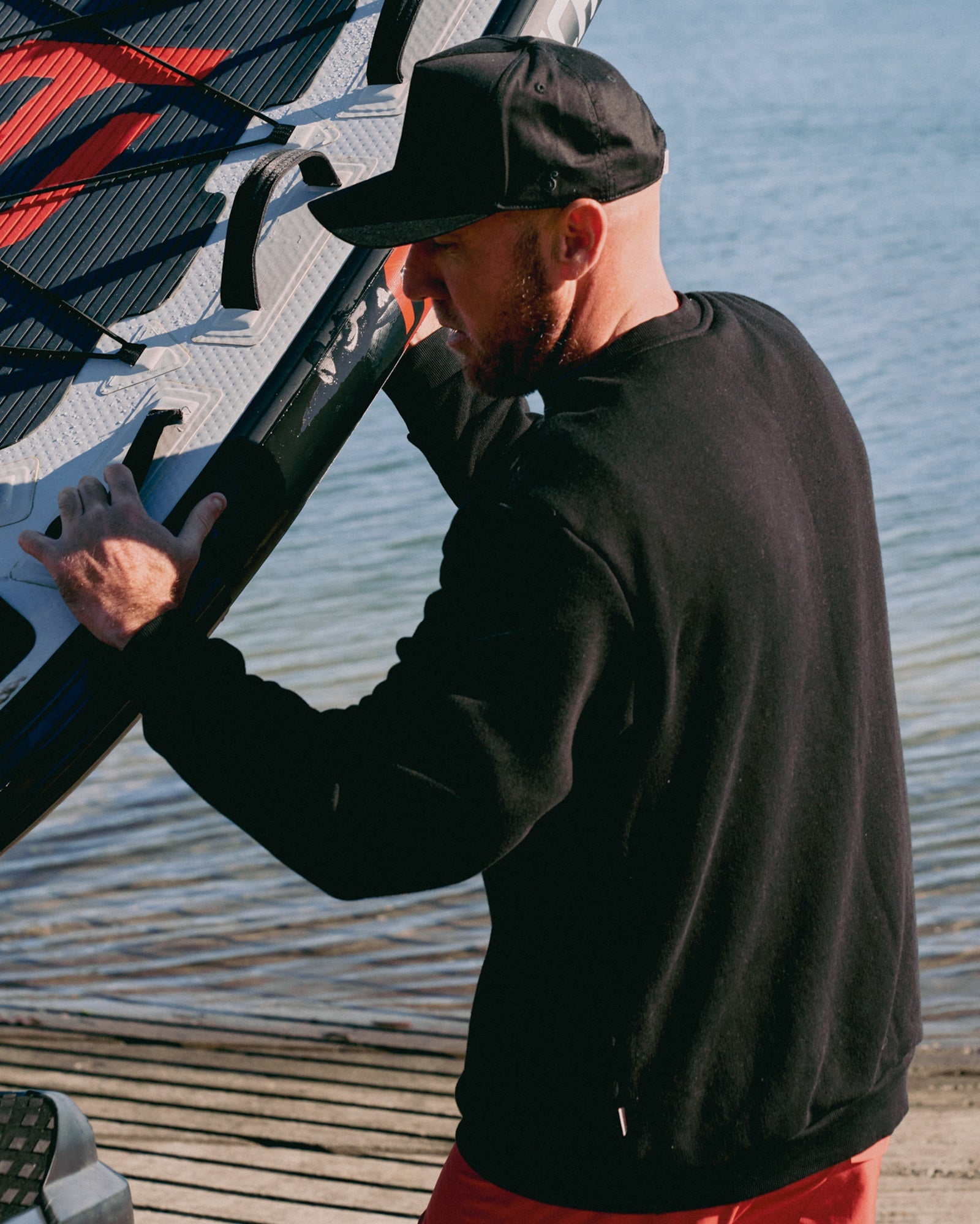 Aspen Heavy Crew Sweater Black Crewnecks The Sauce Basics