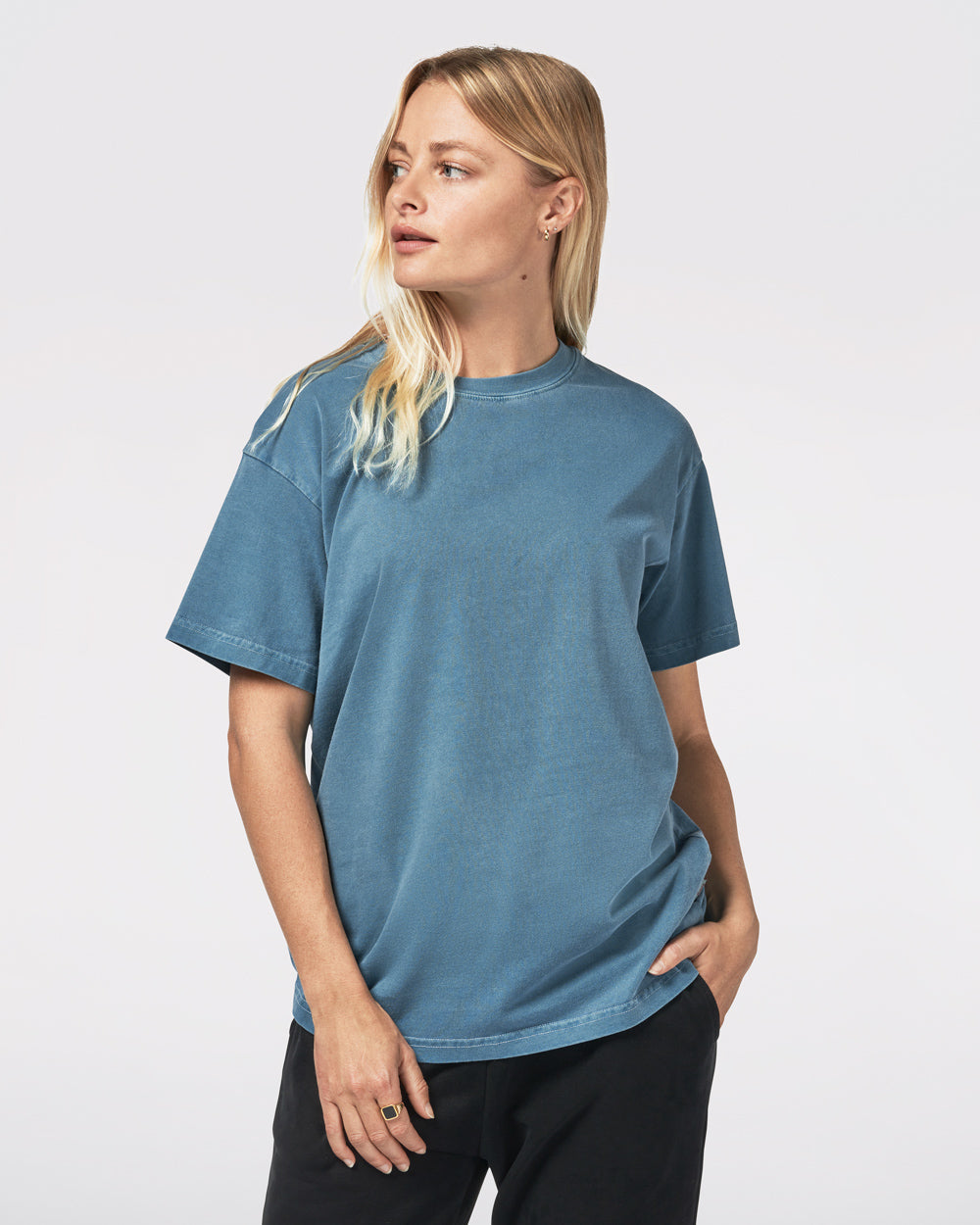 Coastal Tee Petrol Blue Tees The Sauce Basics