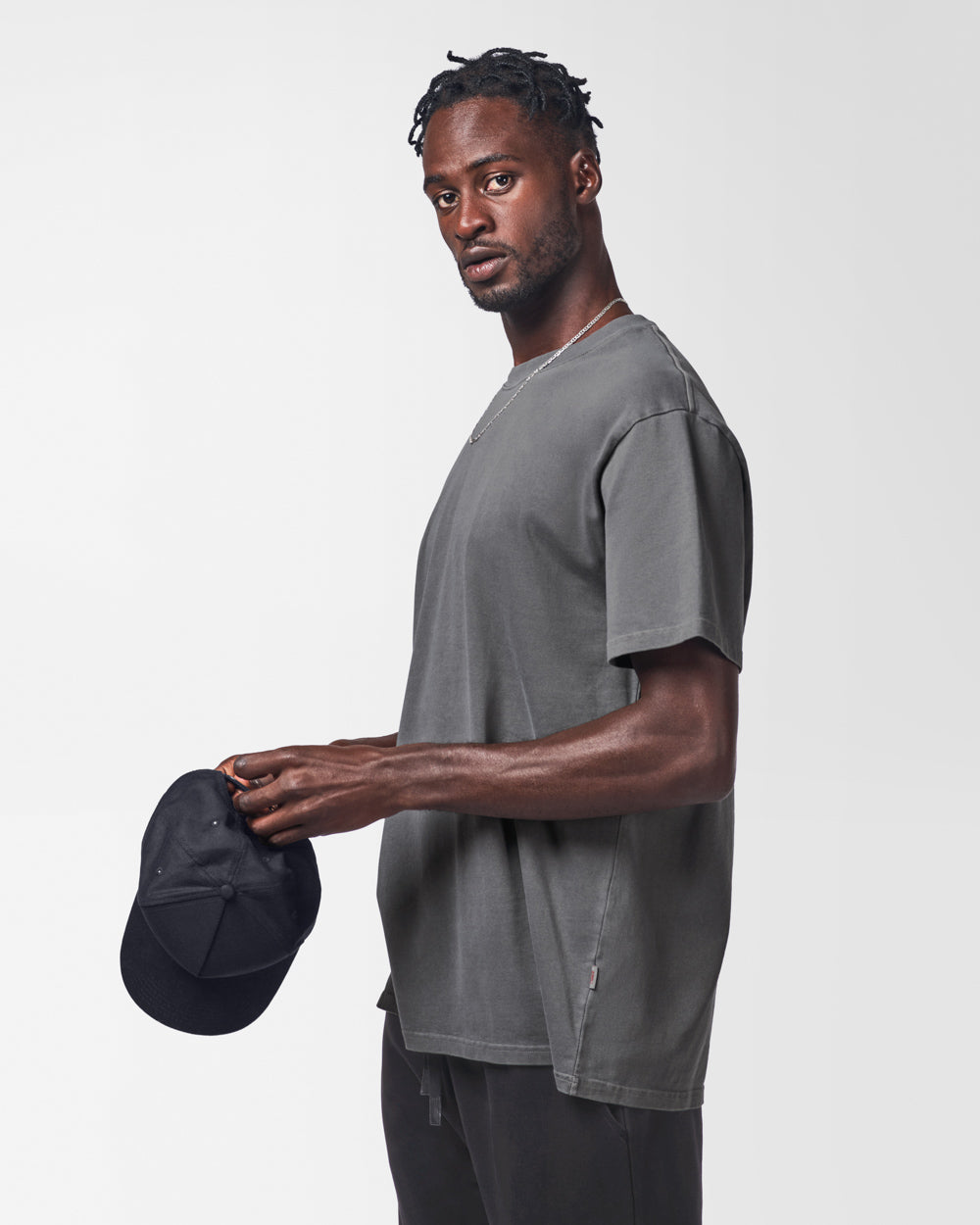 Austin Oversized Tee Charcoal Tees The Sauce Basics
