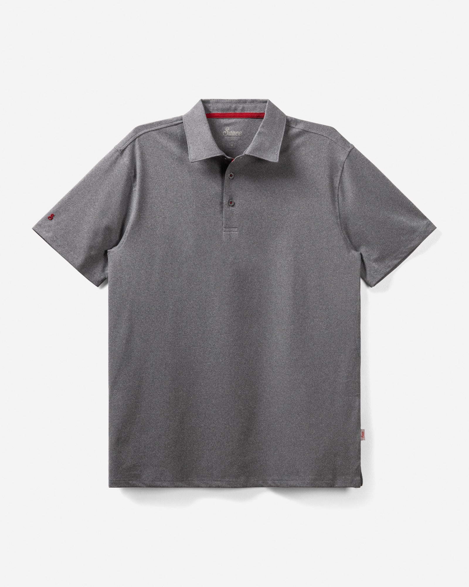 Luxeloom SS Performance Polo Shirt Heather Grey Polos The Sauce Basics