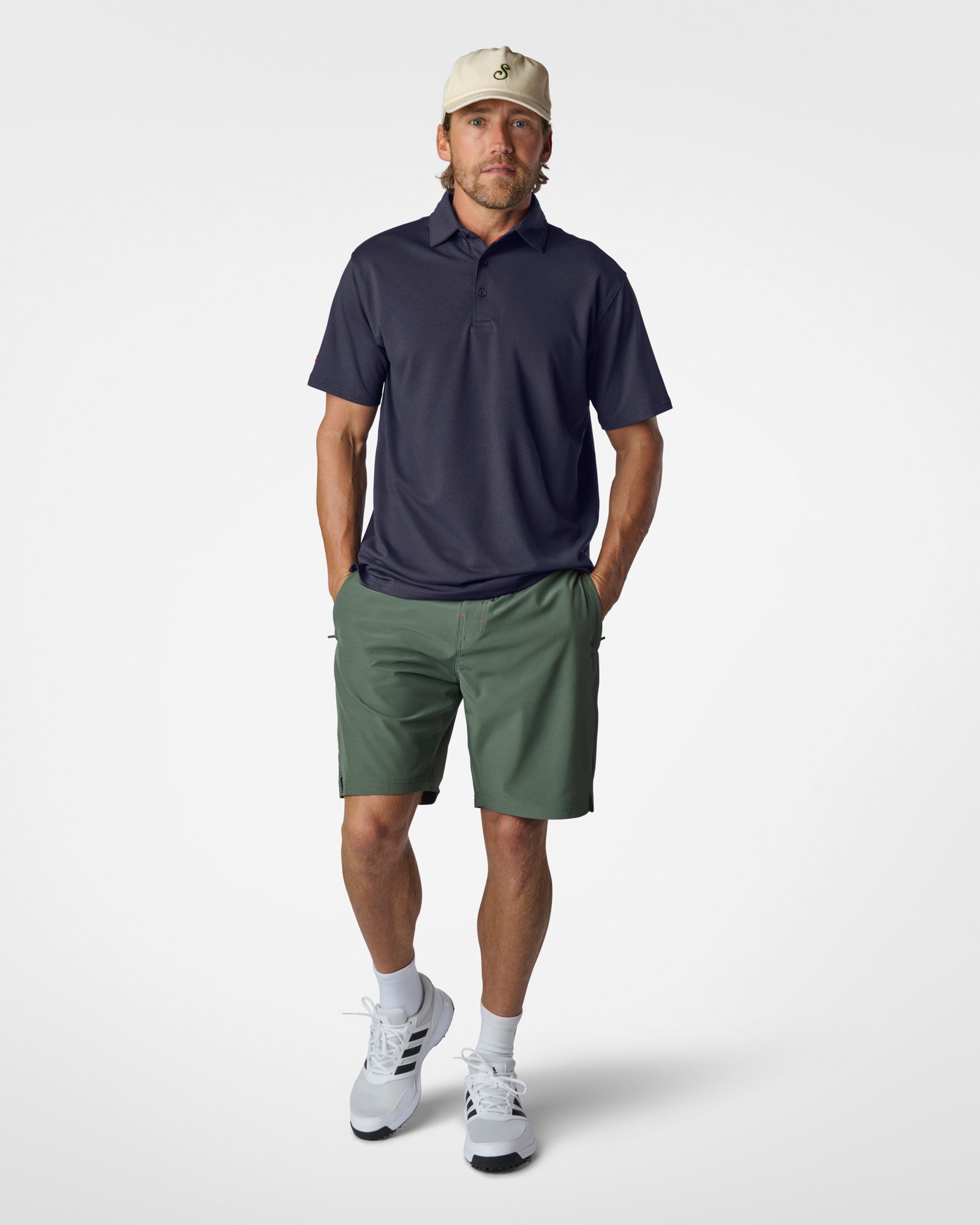 Luxeloom SS Performance Polo Shirt Navy Polos The Sauce Basics